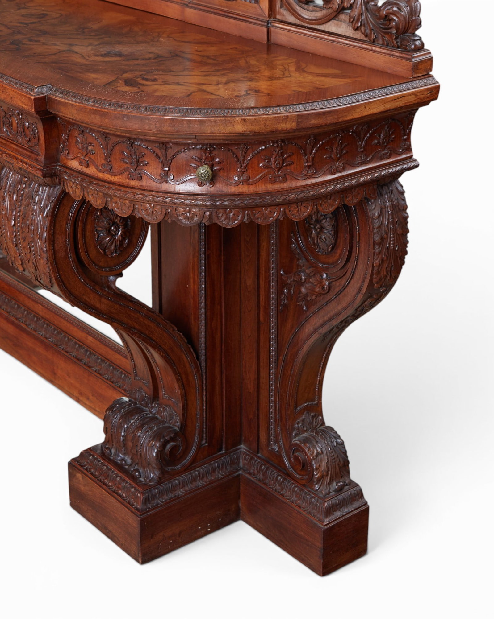 A Continental Renaissance style console table and girandole mirror - 14