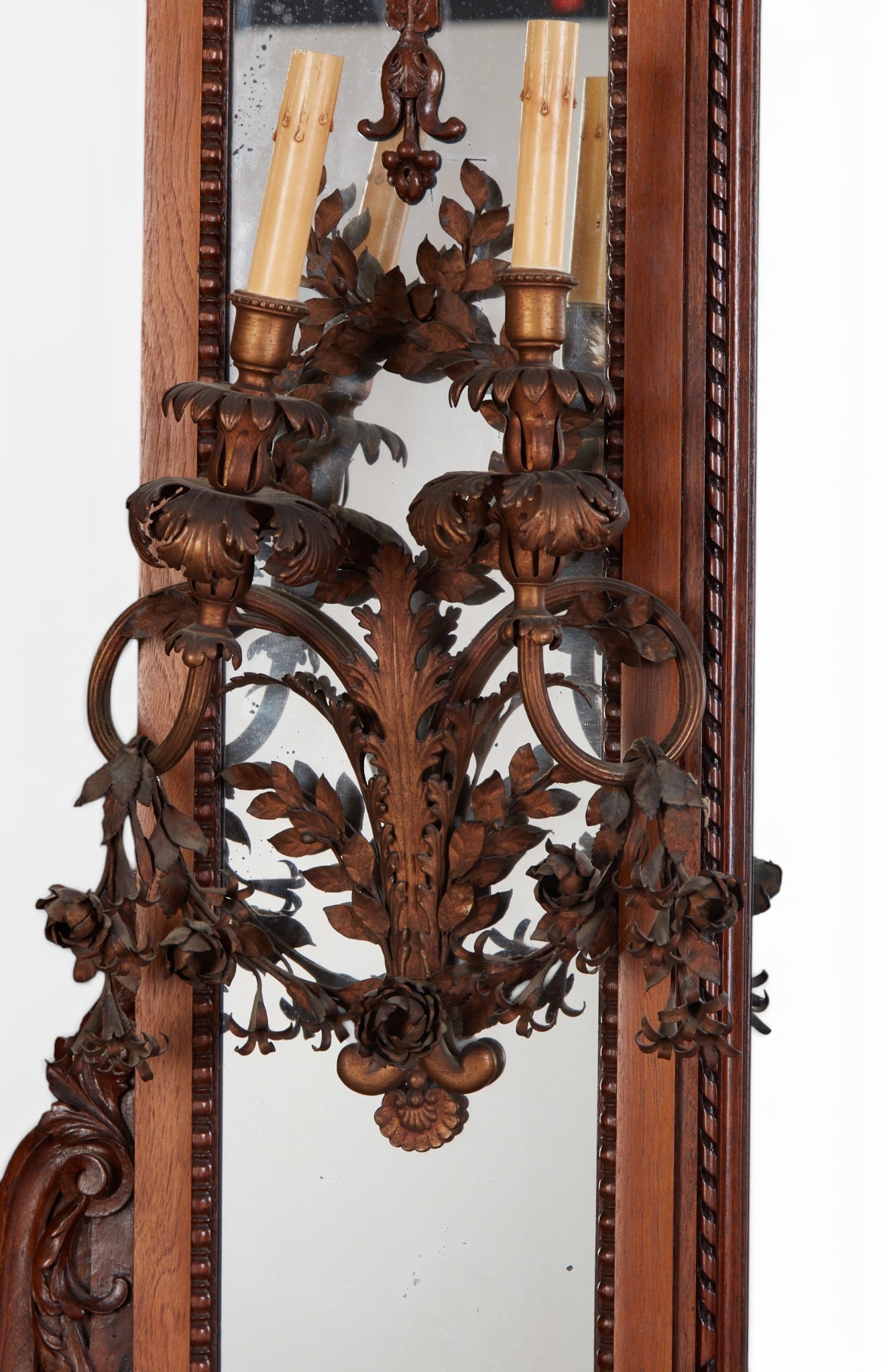 A Continental Renaissance style console table and girandole mirror - 3