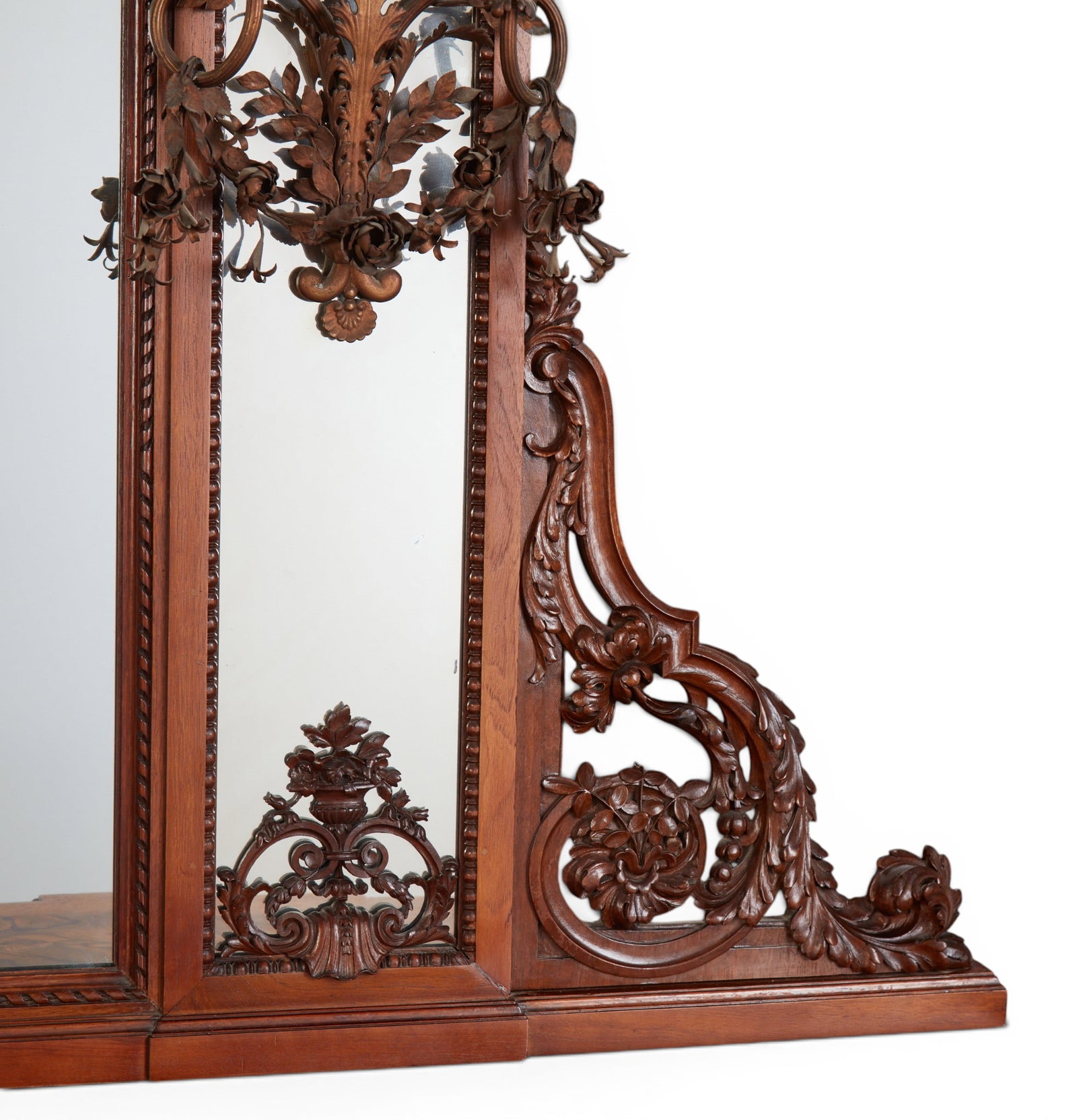 A Continental Renaissance style console table and girandole mirror - 5