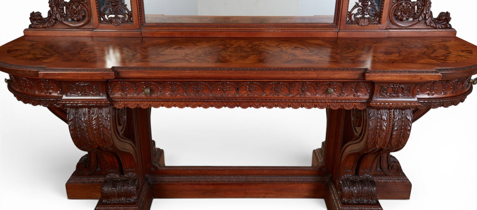 A Continental Renaissance style console table and girandole mirror - 6