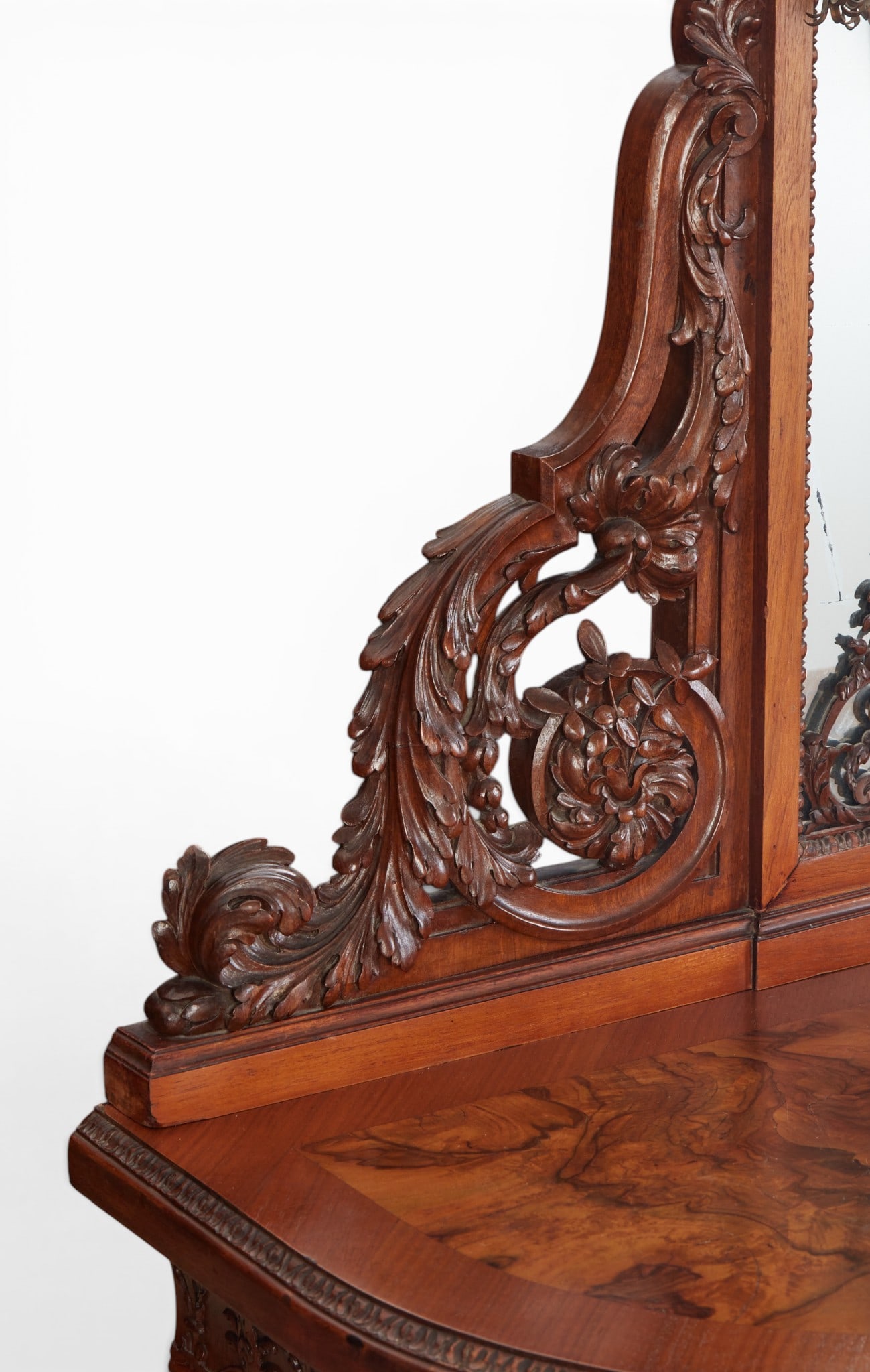 A Continental Renaissance style console table and girandole mirror - 7