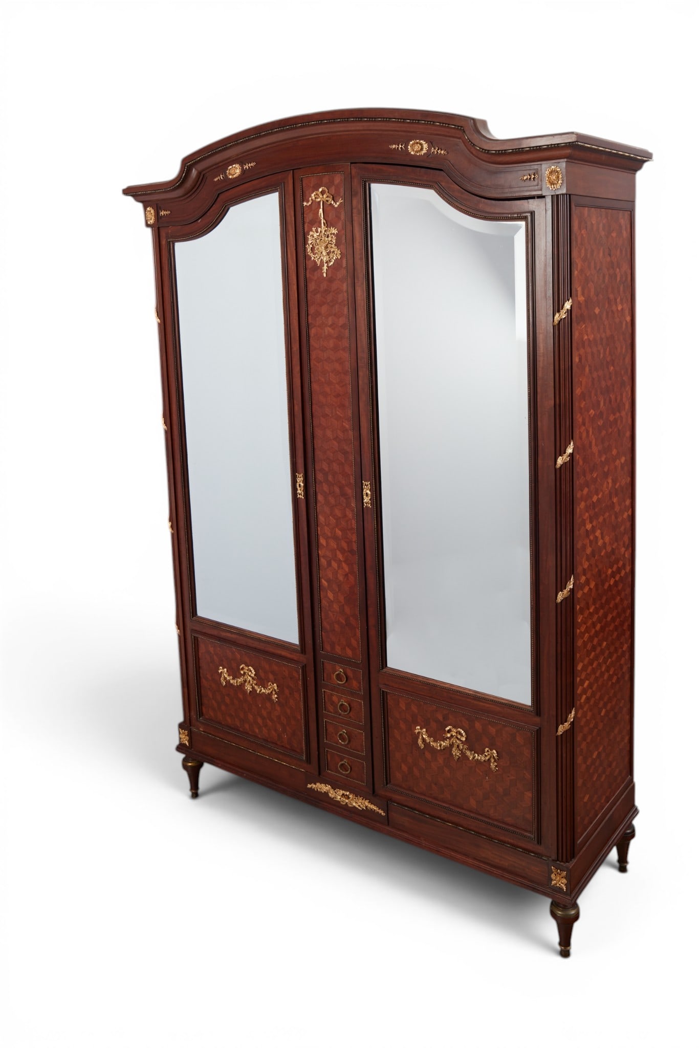 A Louis XVI style gilt bronze mounted mahogany armoire, early 20th century (1 of 8)