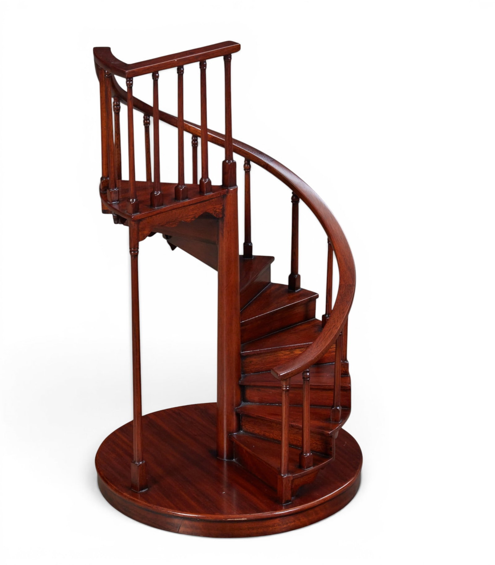 A mahogany model of a spiral staircase, modern (1 of 4)
