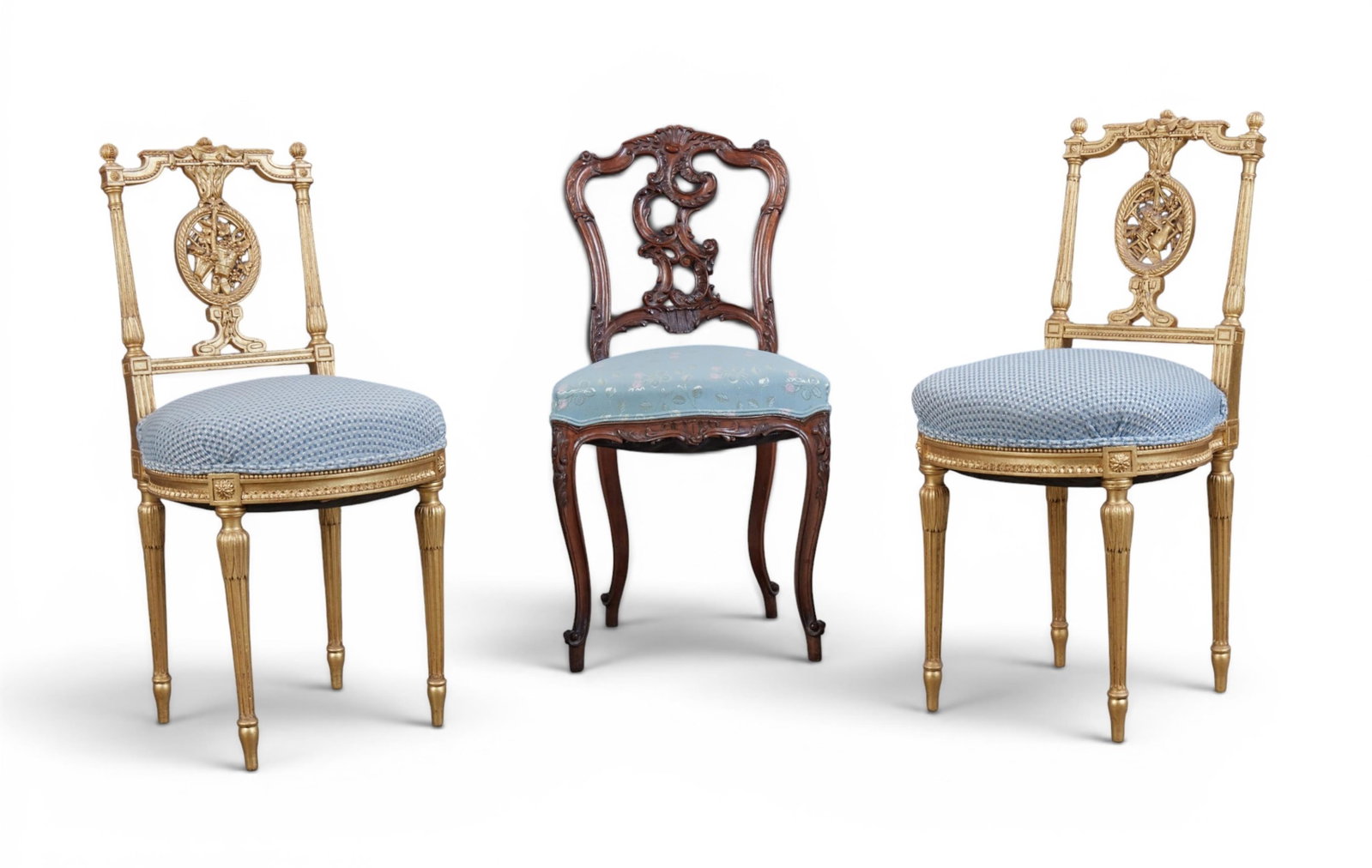 Three French chaises, circa 1900 (1 of 8)