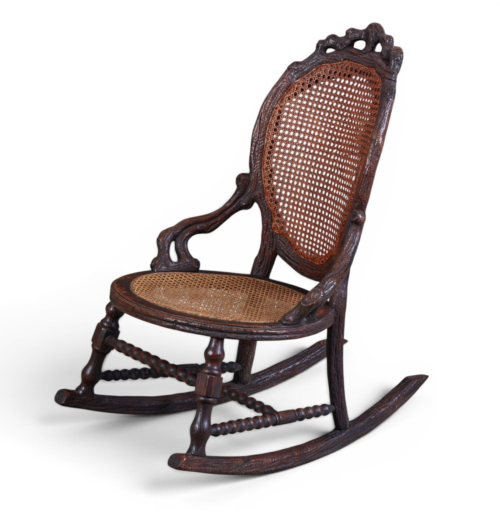 A Bavarian branch form rocking chair, early 20th century (1 of 8)