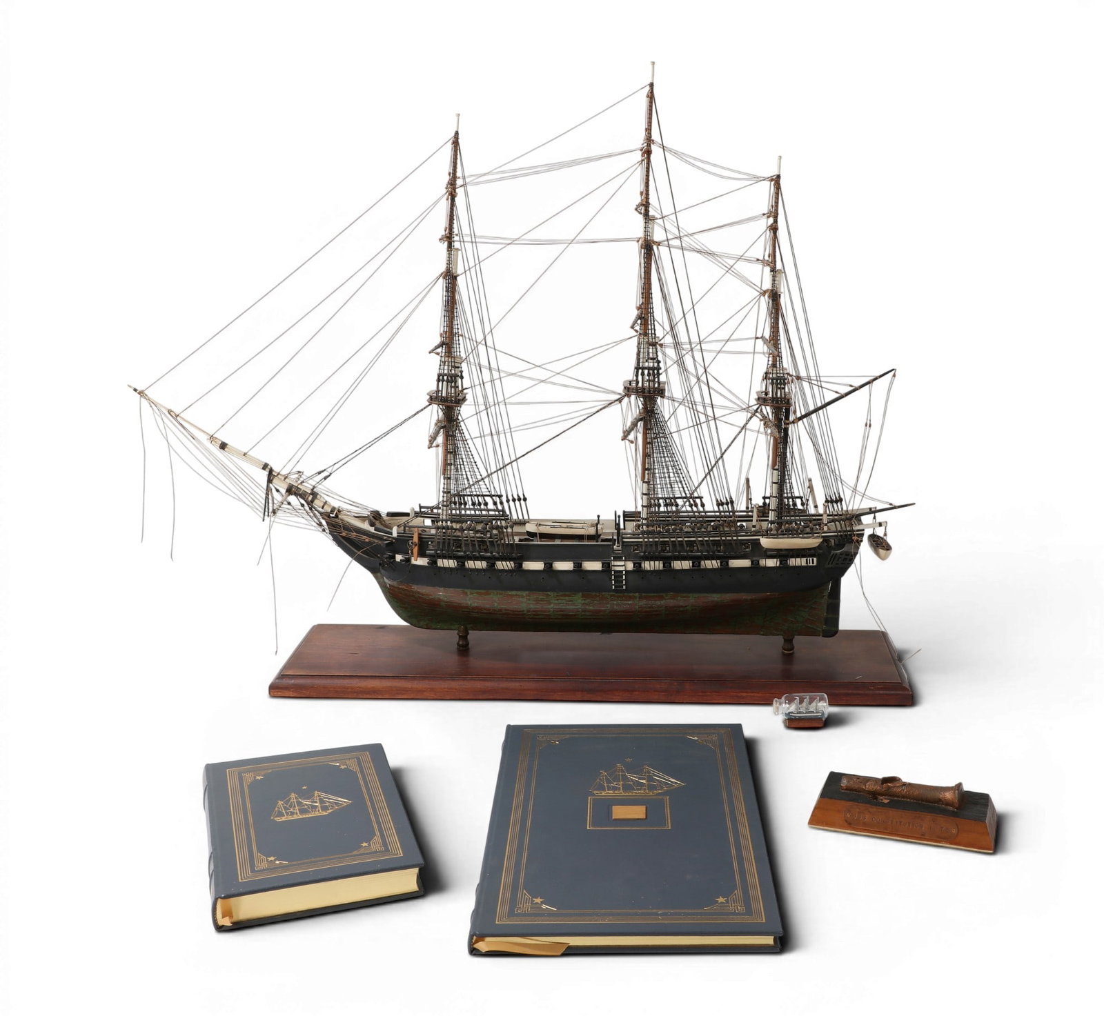 A model of the USS Constitution and memorabilia, 20th century (1 of 10)