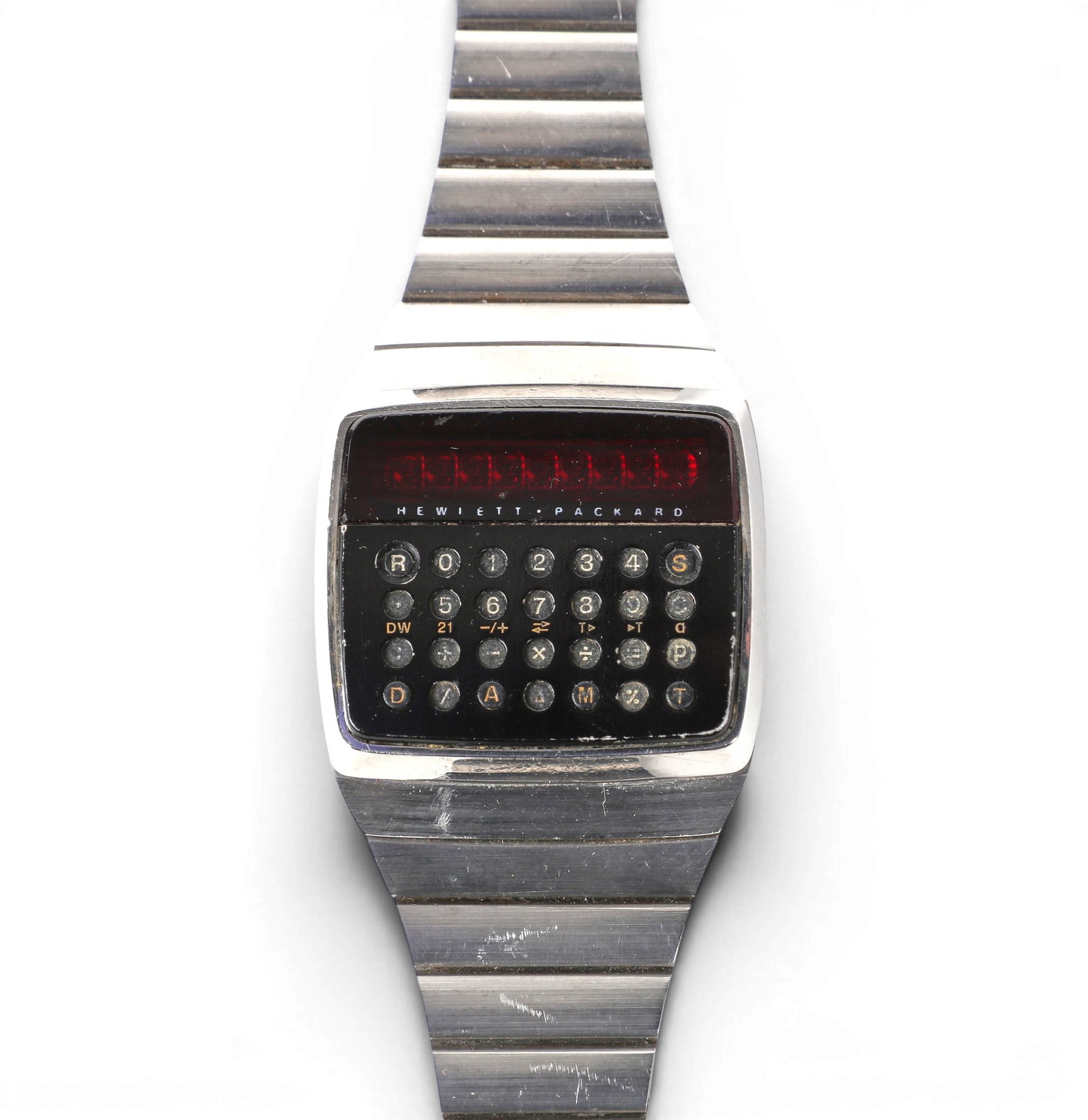 A 1977 HP.01 stainless calculator watch (1 of 5)