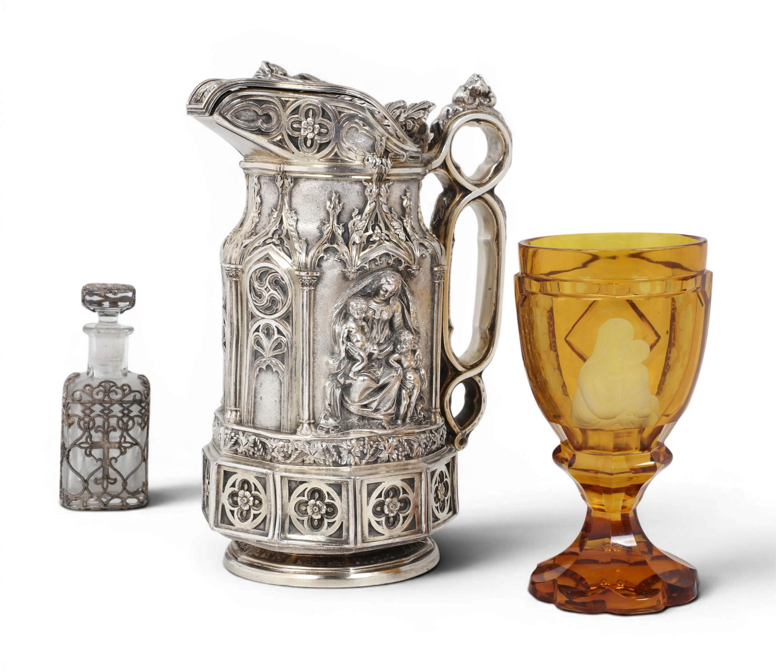 Three ecclesiastic mixed media articles, 19th-20th century (1 of 7)