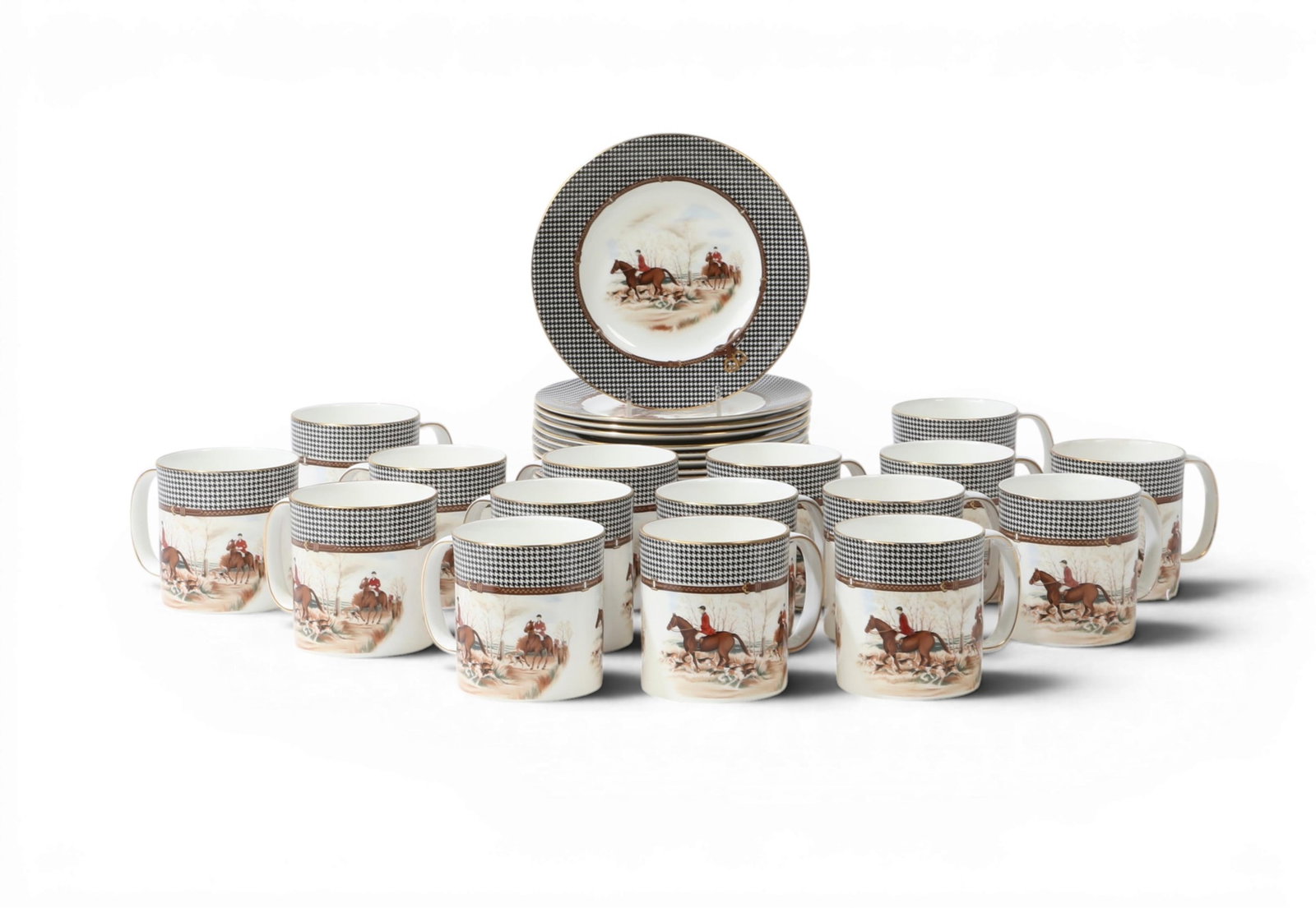 A thirty-three piece Wedgwood for Ralph Lauren Balmoral Hunt part breakfast service, modern (1 of 5)