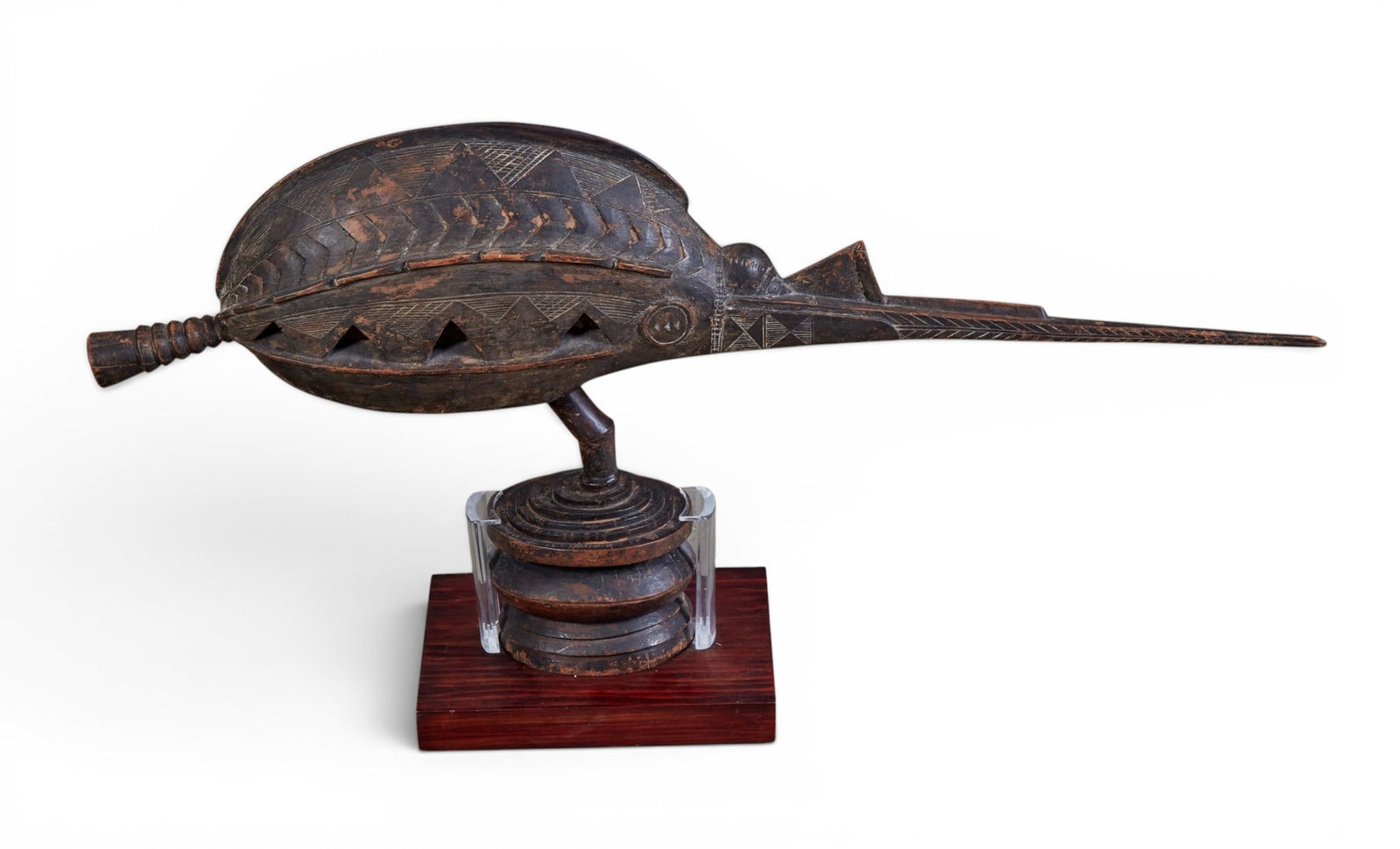 A Baga carved wood altar piece (1 of 5)