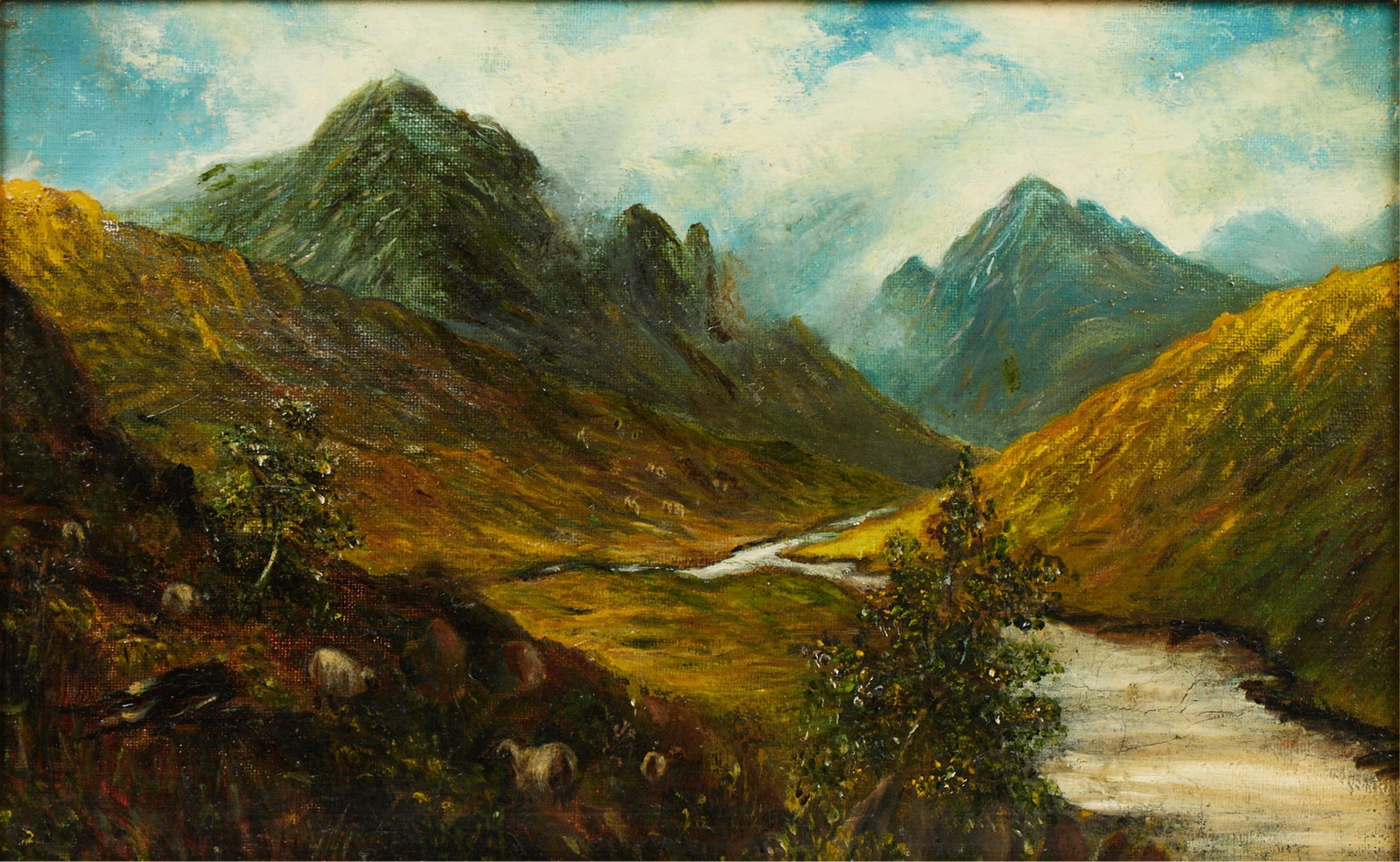 American School (19th/20th century), Stream running through a mountainous landscape (1 of 6)