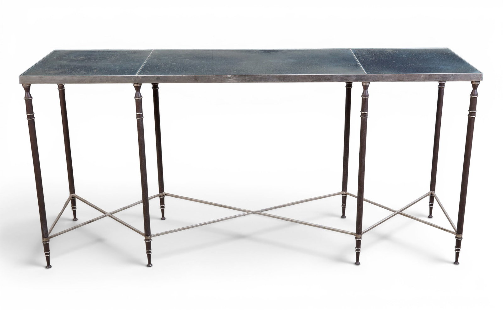 A Modernist silvered and mirrored glass console table (1 of 6)