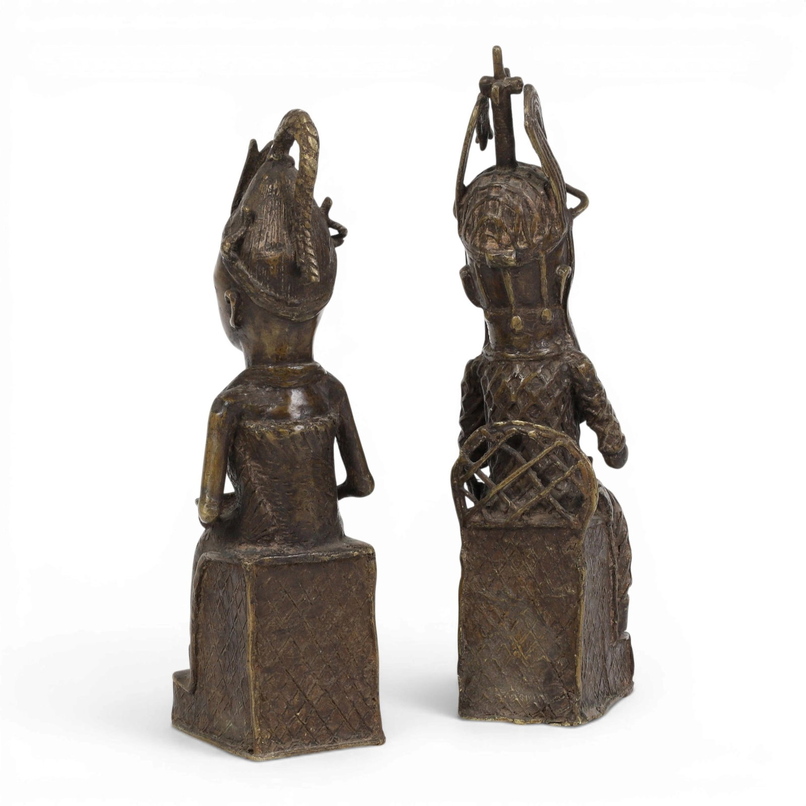 Two Benin bronze figures - 4