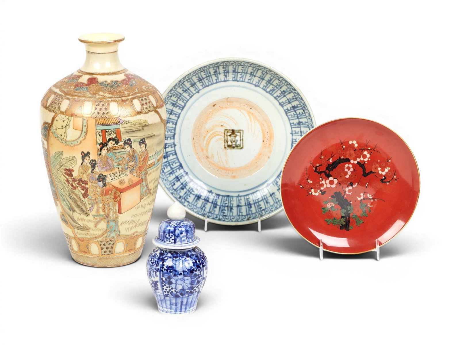 A four piece group of Asian ceramics (1 of 10)