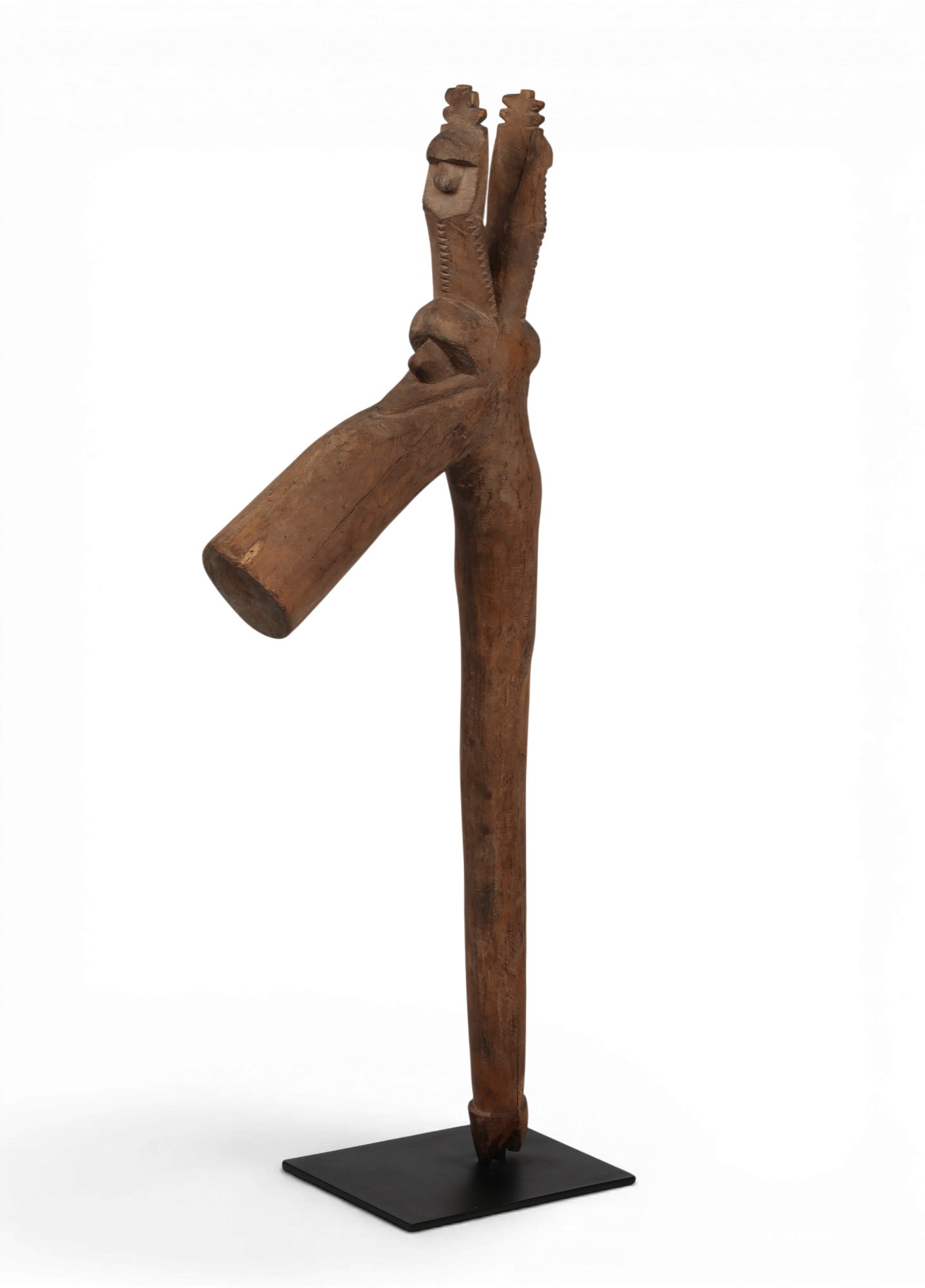 A Vanuatu carved wood club (1 of 4)