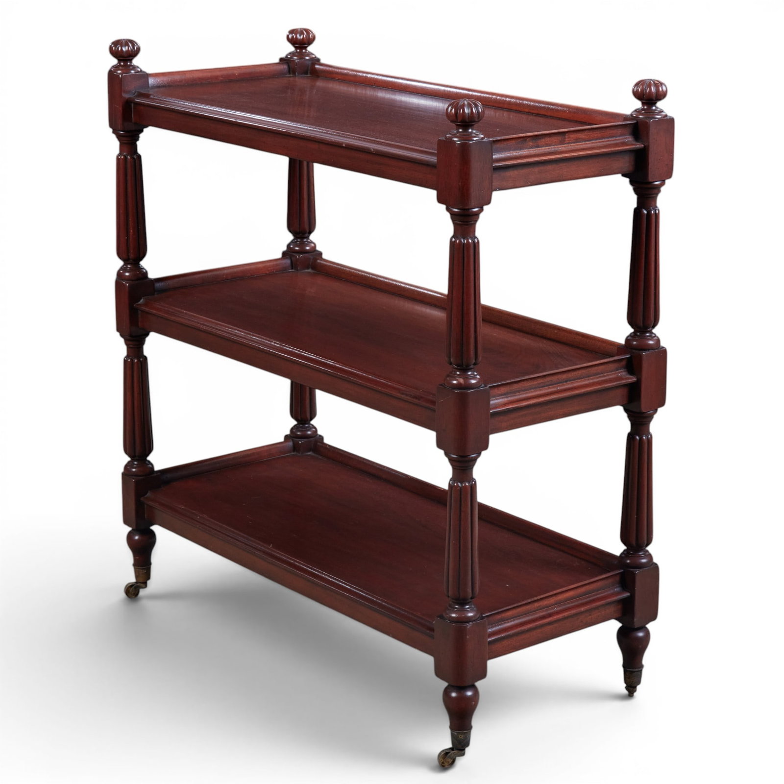 A George IV style mahogany three tier dumbwaiter, modern (1 of 6)