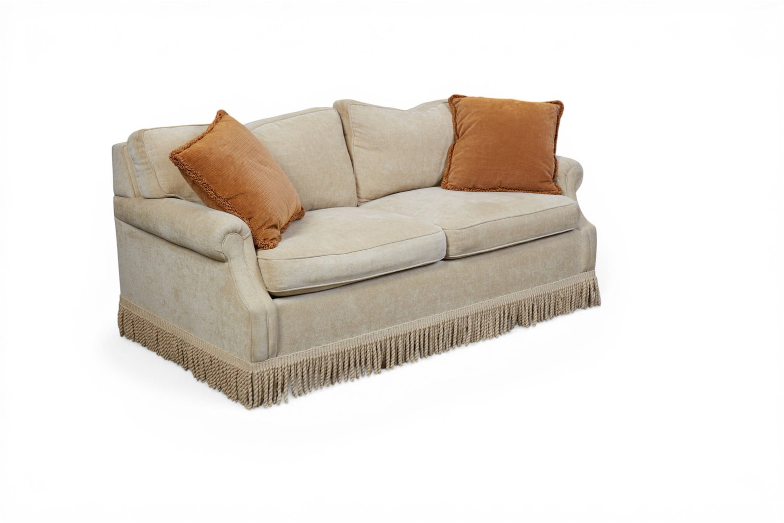 An Avery Boardman tan upholstered sleeper sofa, modern (1 of 9)