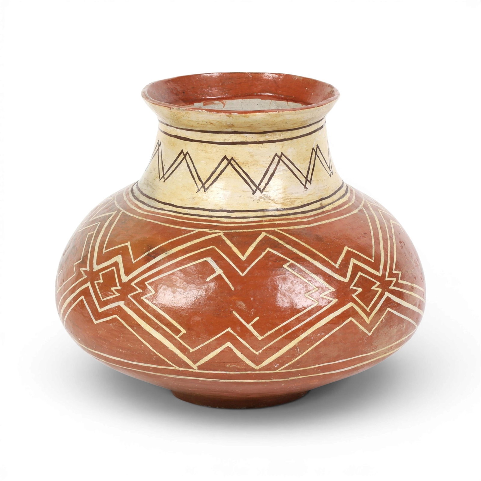 A Mesoamerican polychrome earthenware vessel (1 of 5)