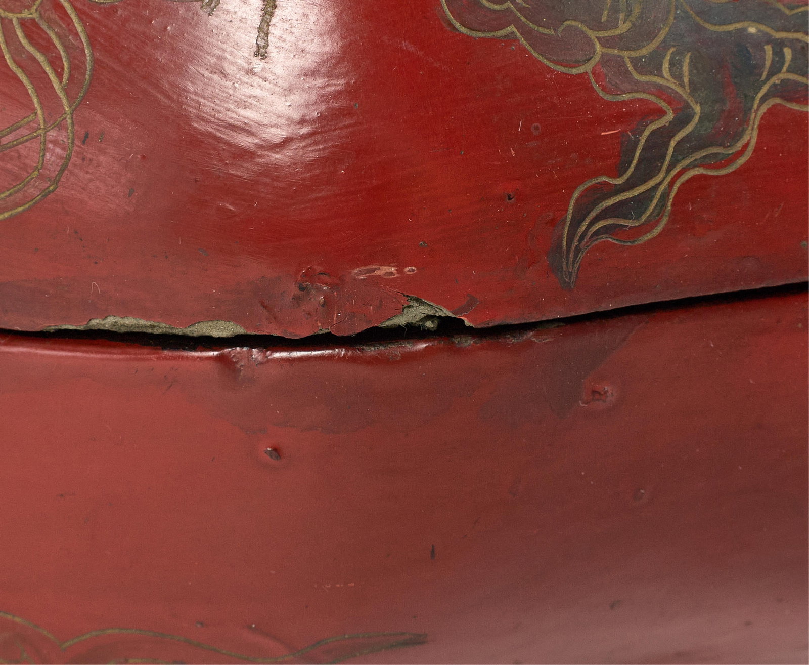 A Chinese red lacquer table box - 7