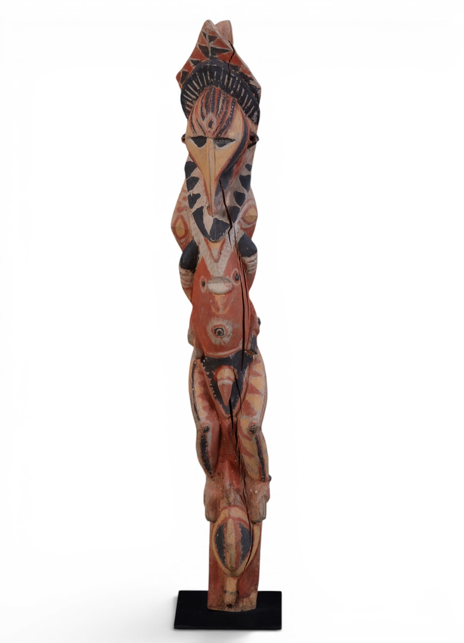 A Papua New Guinea painted wood male figure (1 of 7)