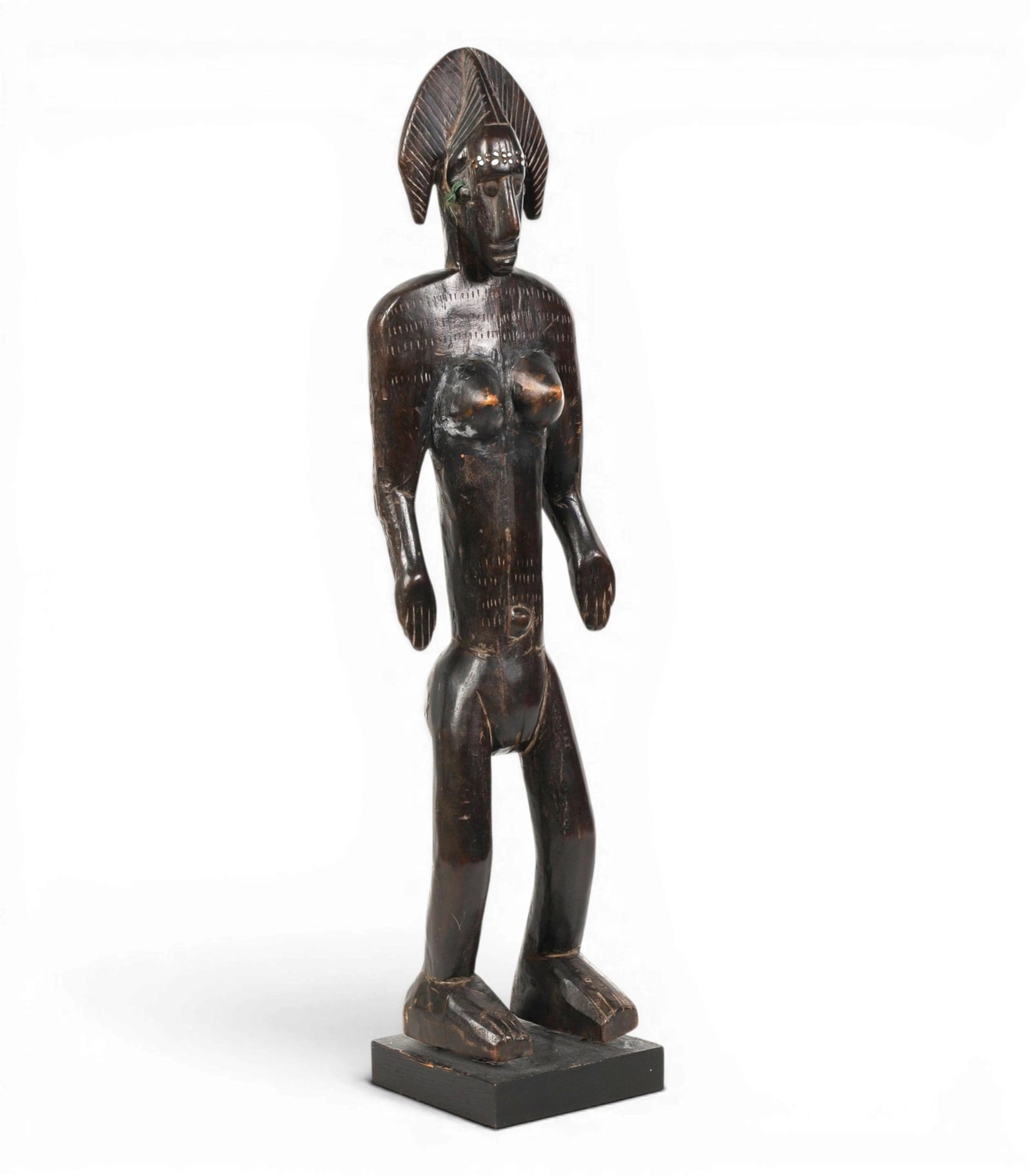 A Bamana carved wood female figure (1 of 4)