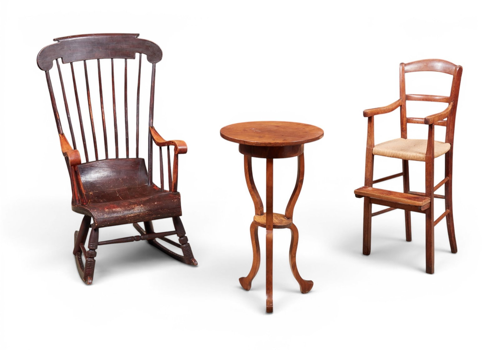 A rocking chair together with a childs chair and a side table (1 of 7)