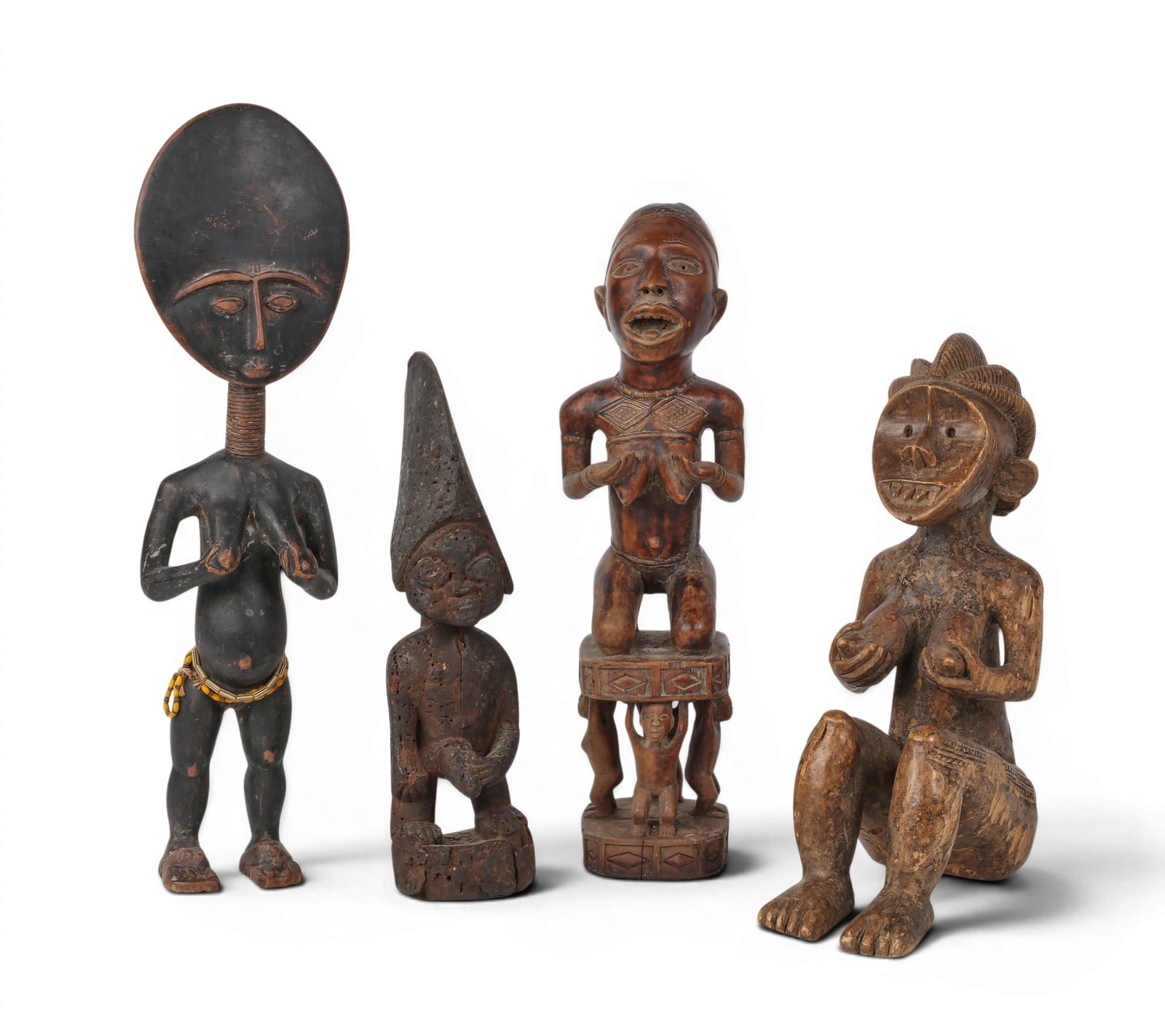 A group of four West African fertility related ancestral figures (1 of 4)