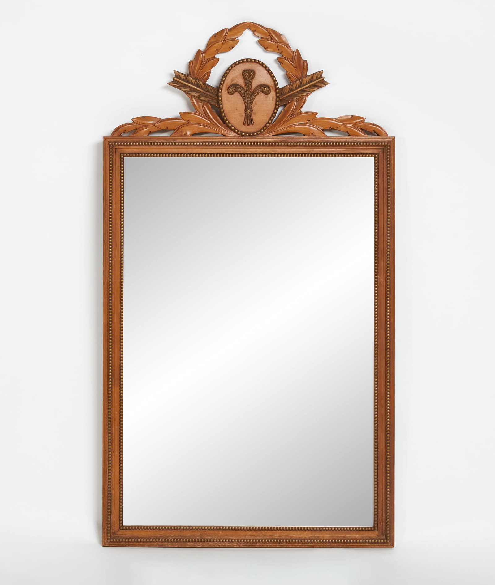 A Louis XVI style fruitwood mirror, post 1950 (1 of 3)