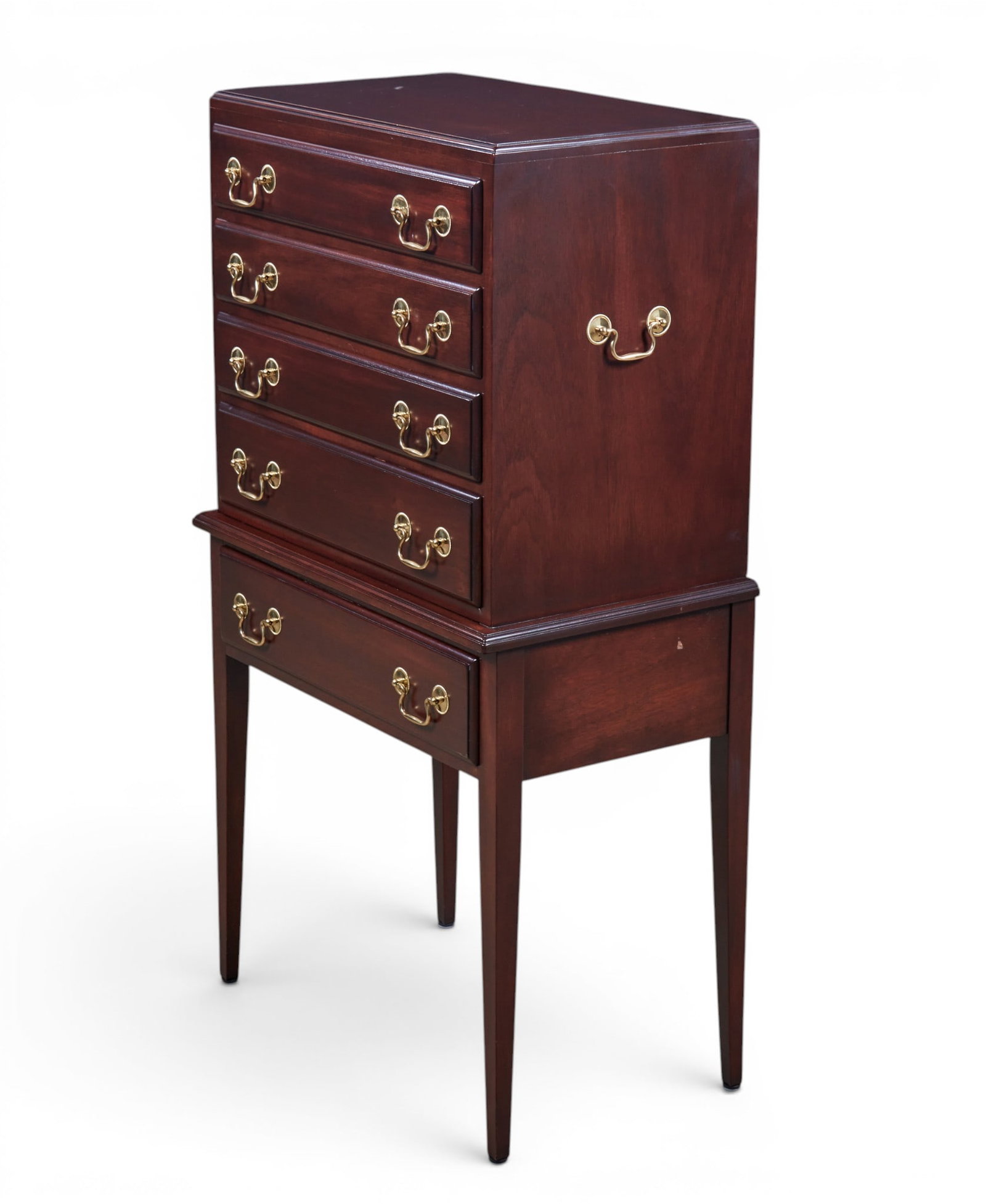 A Mahogany five drawer chest on stand (1 of 8)