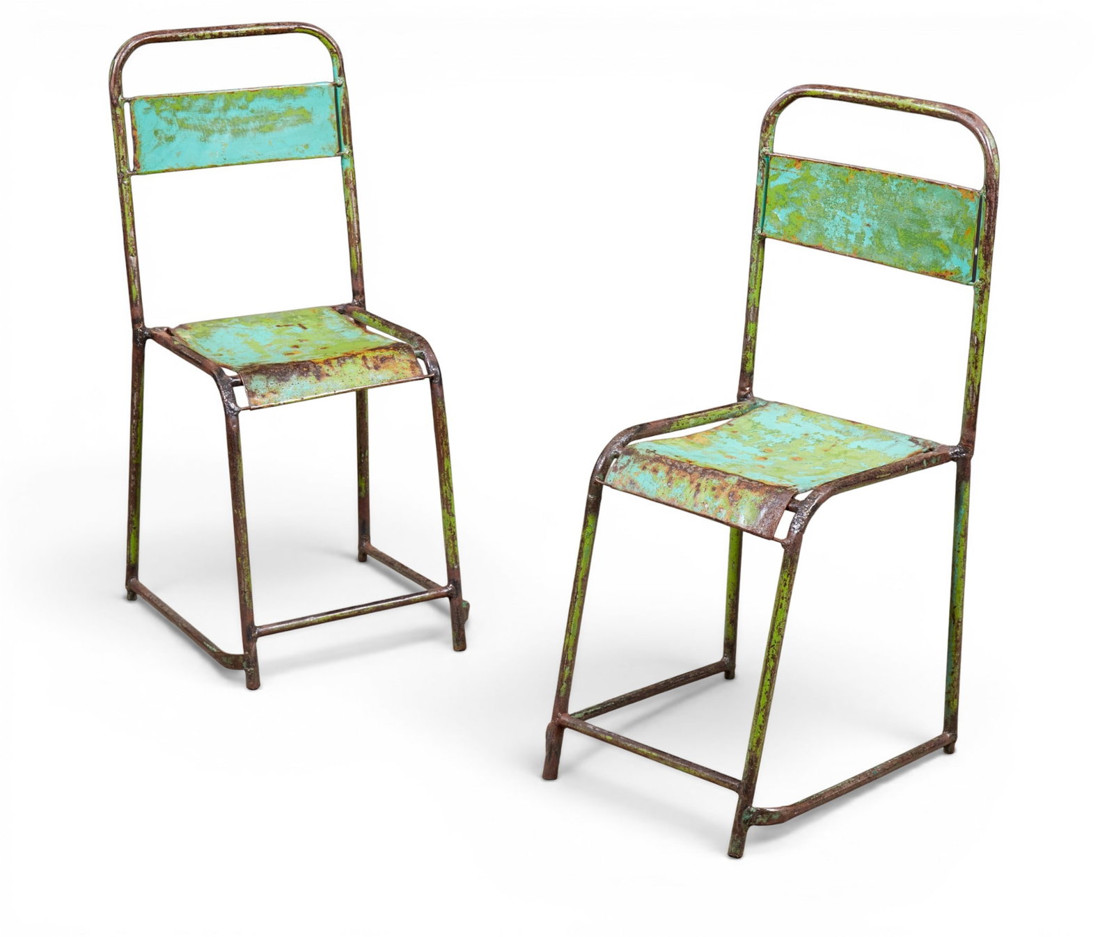 A pair of rustic iron chairs (1 of 7)