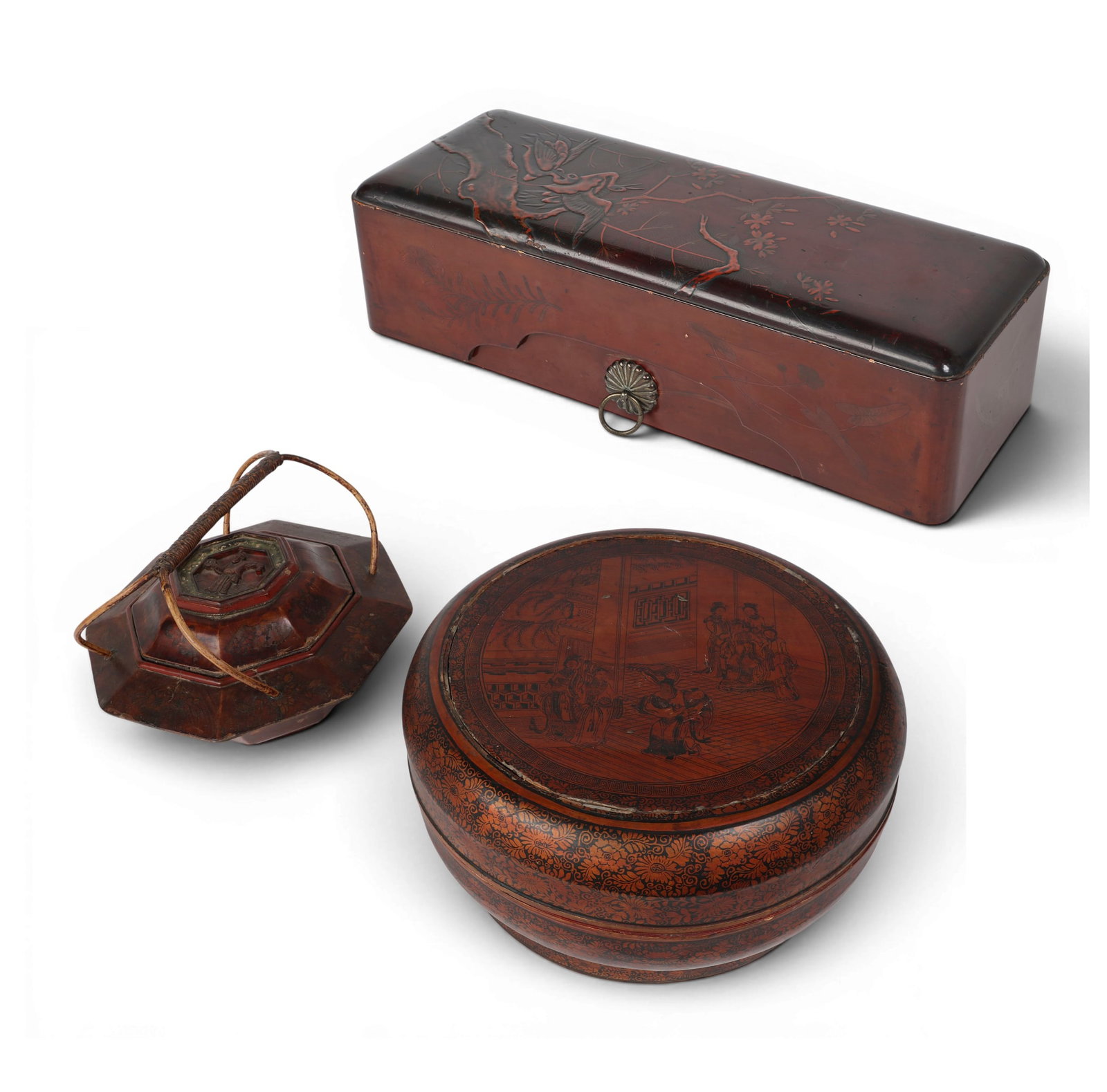 A group of three Asian boxes (1 of 12)