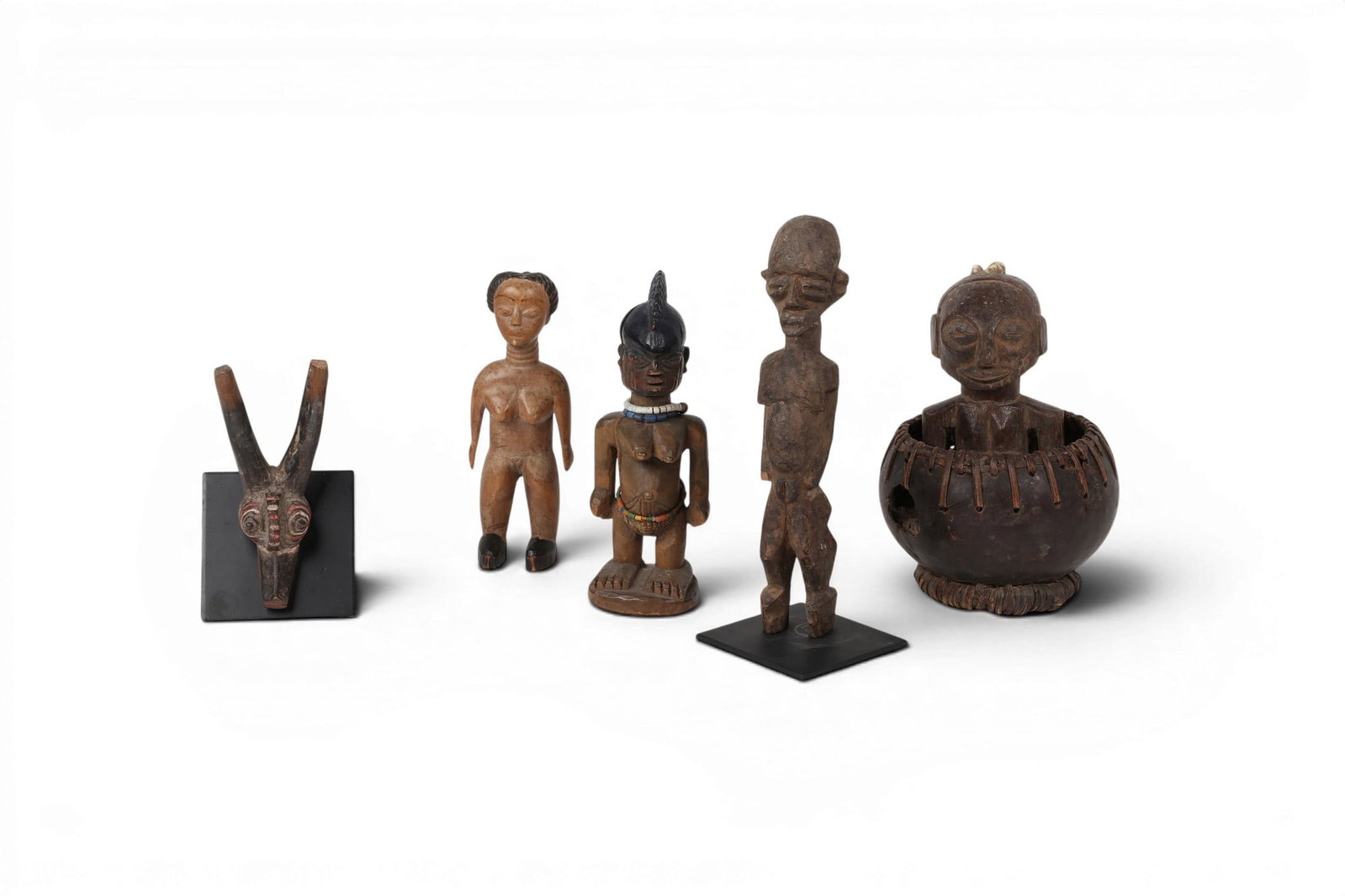 A group of five West African ancestral figures (1 of 4)