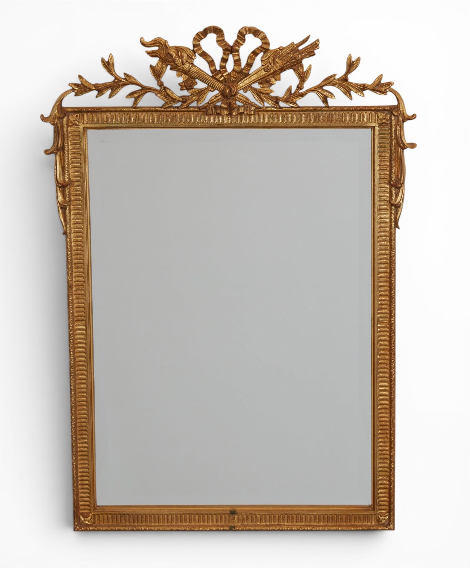 A Louis XVI style giltwood and gesso mirror, 20th century (1 of 5)