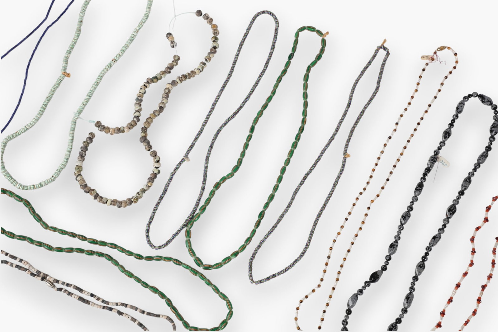 A group of twelve beaded necklaces: A group of twelve beaded necklaces