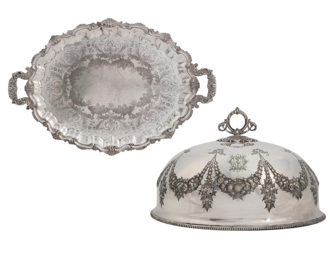 A Victorian silverplate meat dome Mappin & Webb late 19th century (1 of 3)