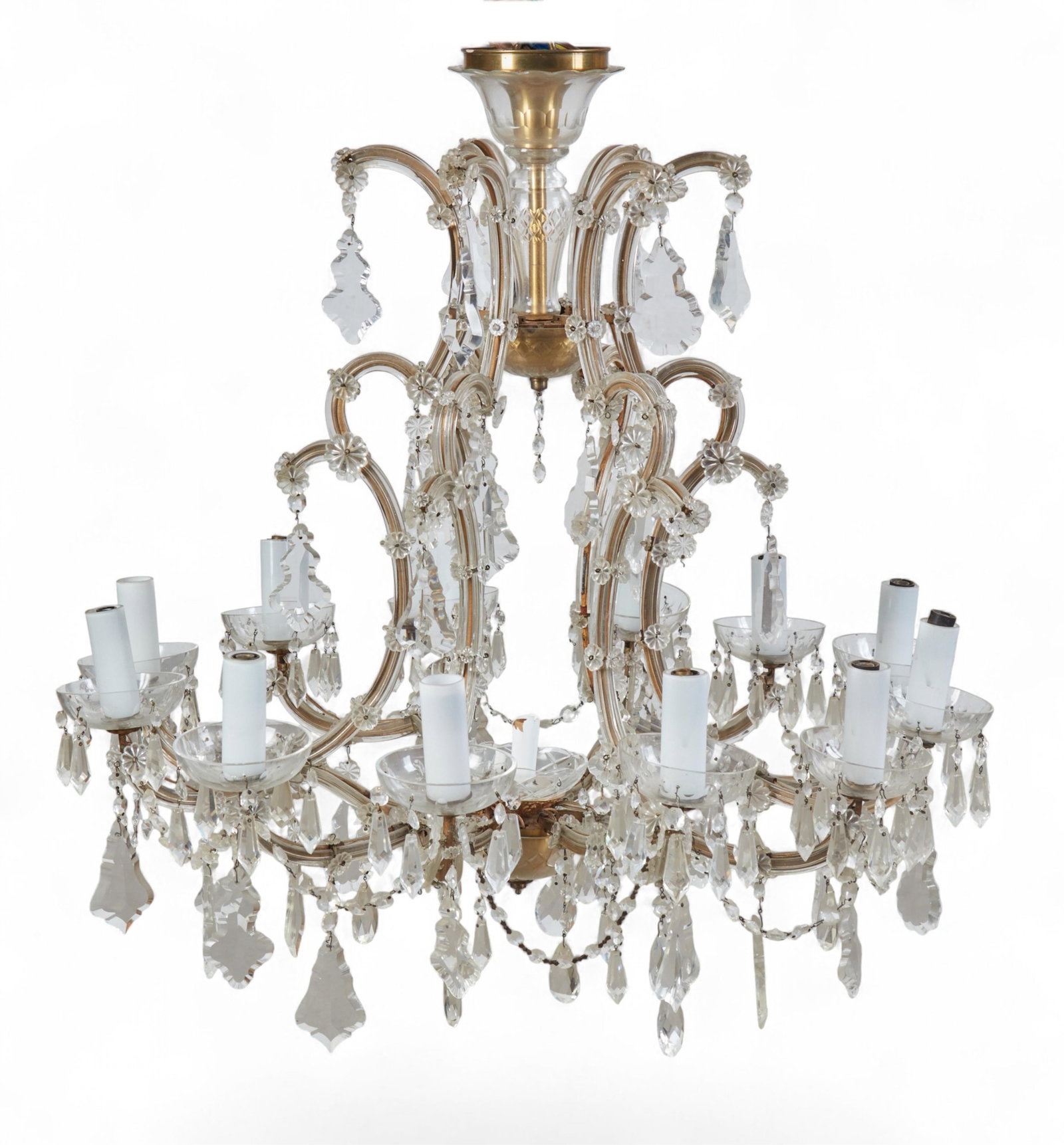 A Marie Therese twelve light crystal chandelier (1 of 10)