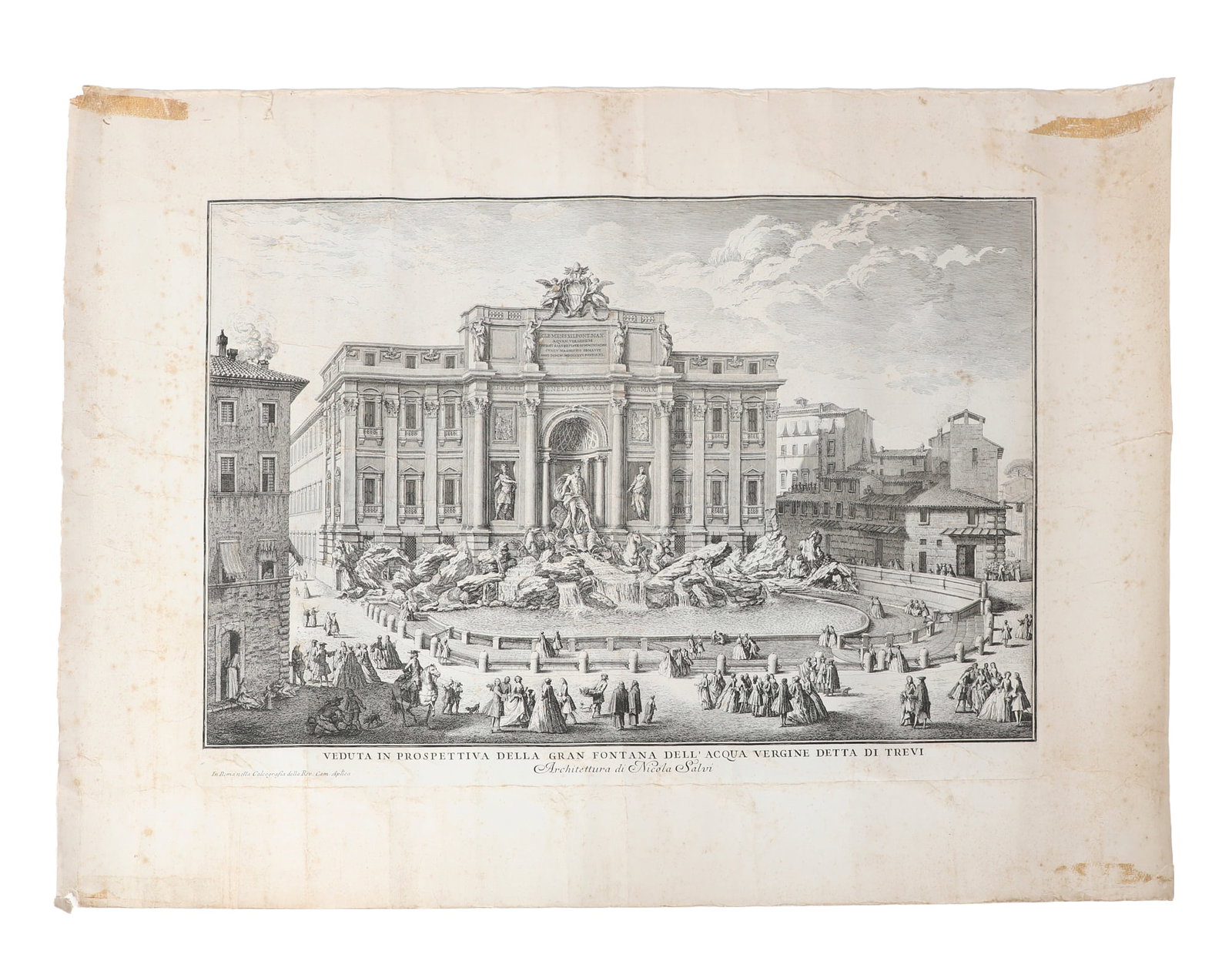 Giovanni Battista Piranesi (Italy, 1720-1778), The Fontana di Trevi (Veduta in prospettiva della: Giovanni Battista Piranesi Italy 1720-1778 The Fontana di Trevi (Veduta in prospettiva della Gran Fontana dell' Acqua Vergine detta di Trevi, 1746) etching on heavy laid paper The Fontana di Trevi. Fr