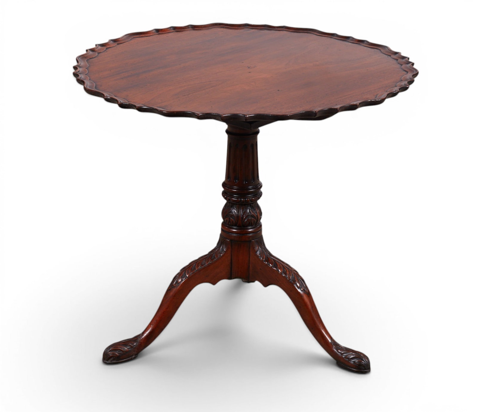A chippendale style tilt top mahogany table (1 of 5)