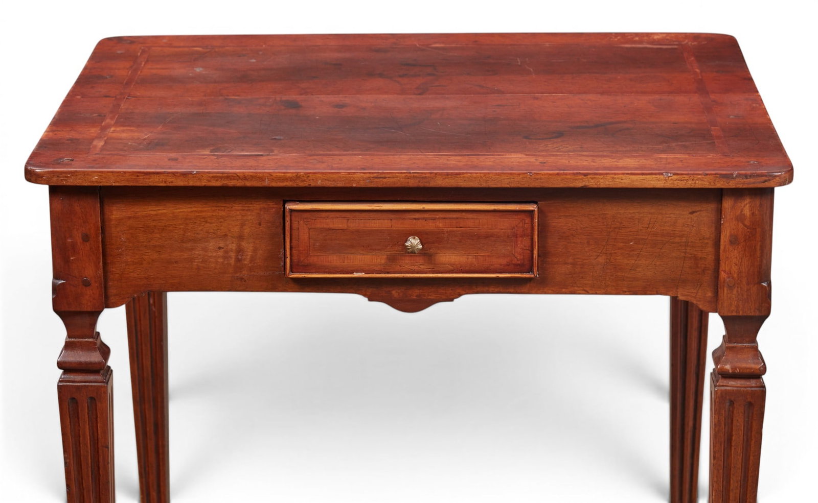 A rustic table with a drawer - 3