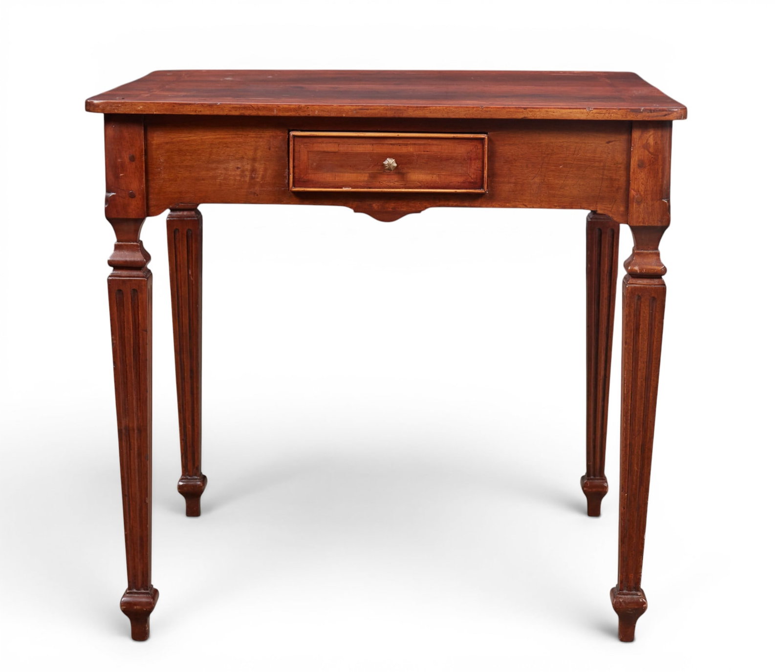 A rustic table with a drawer - 4