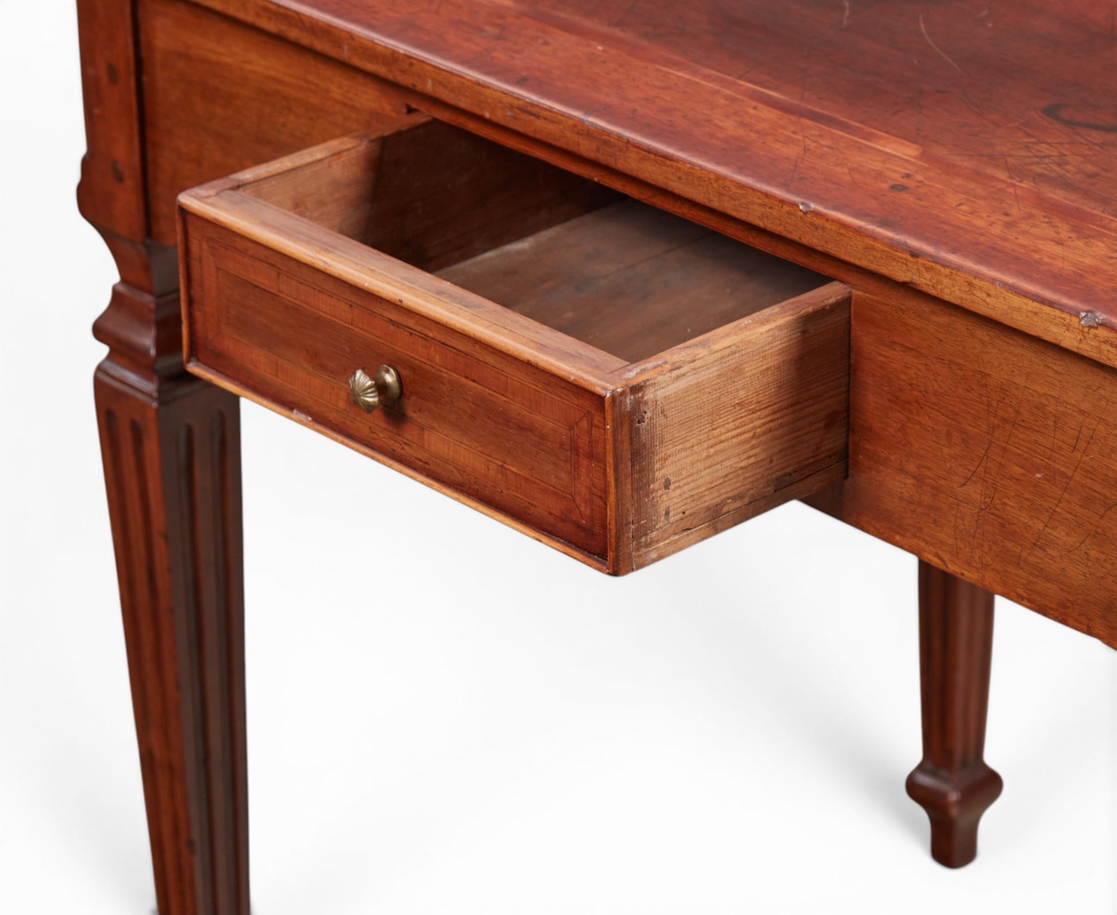 A rustic table with a drawer - 5