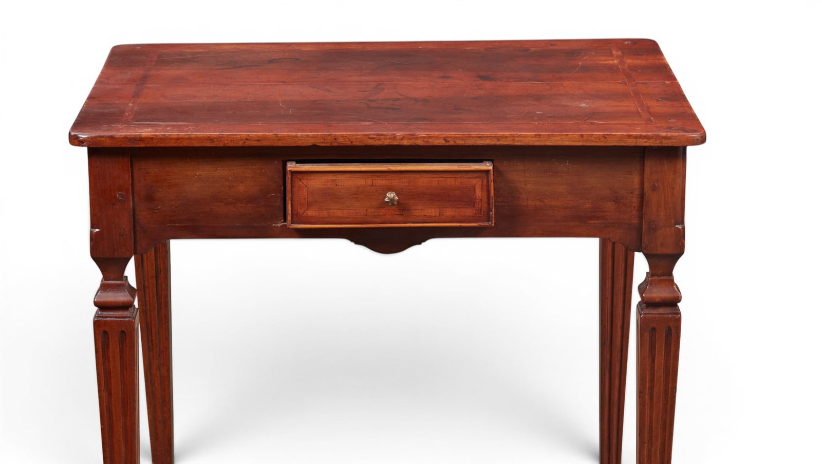A rustic table with a drawer - 8