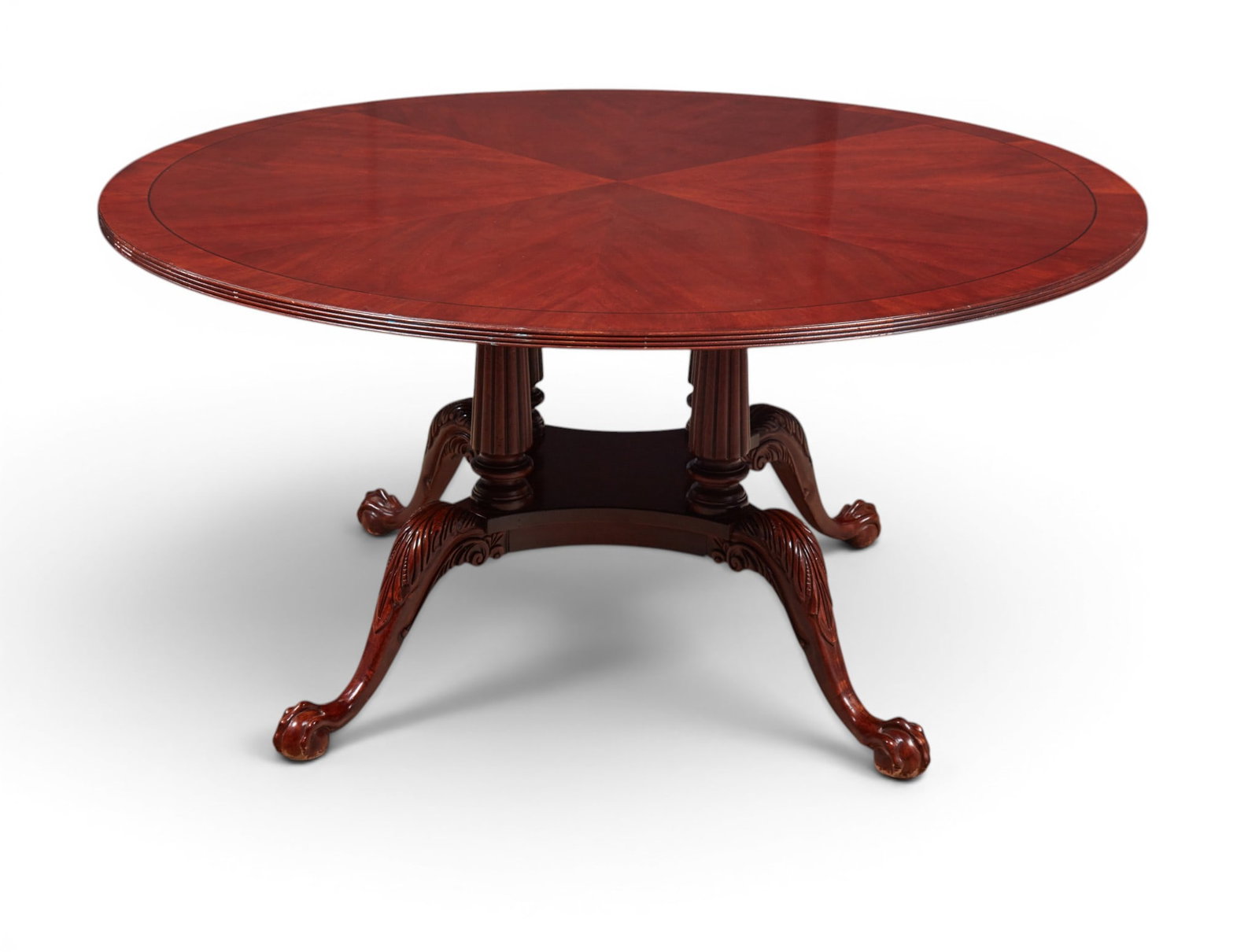 A Mahogany round dining room table (1 of 6)