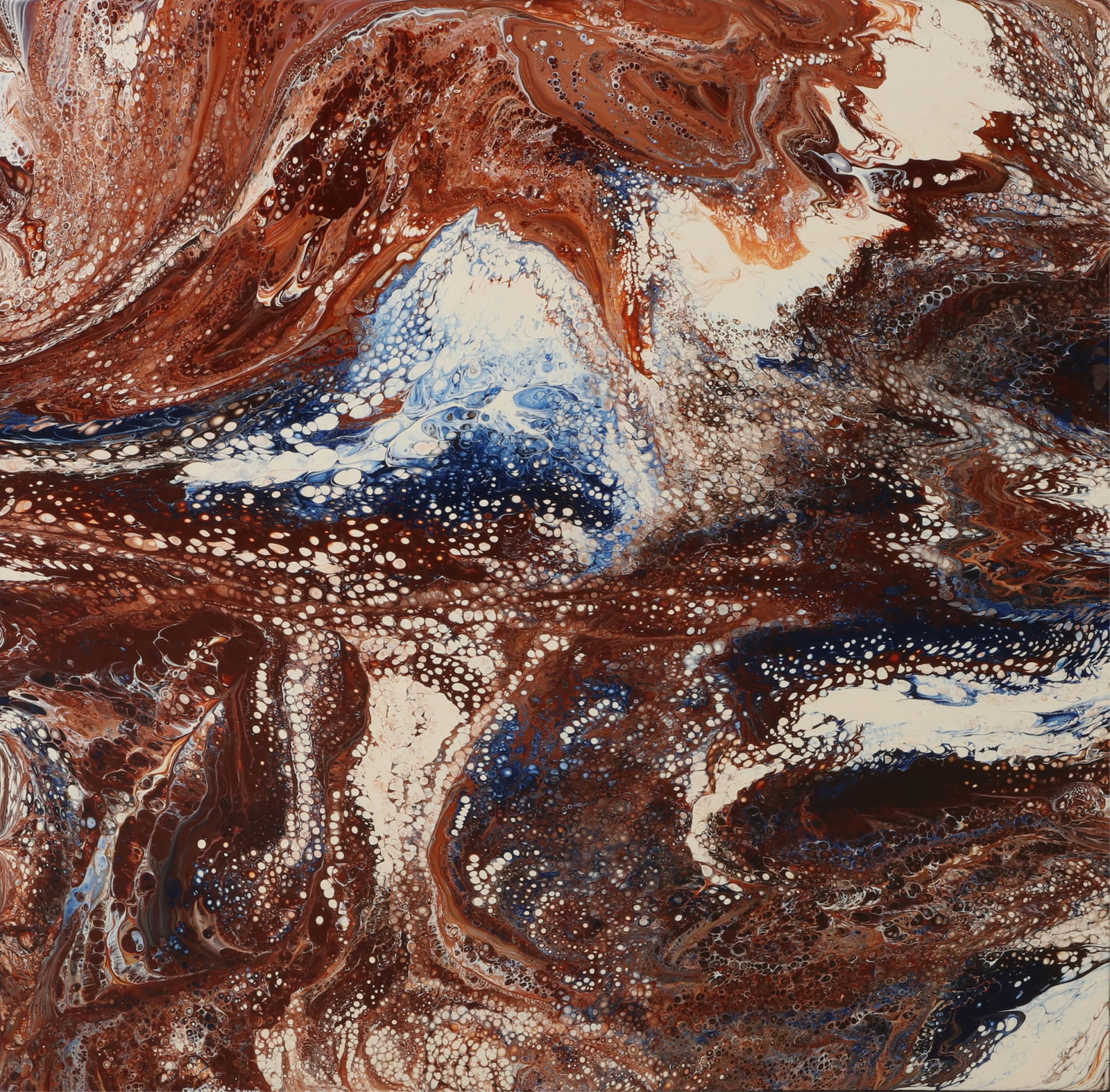Richard Mann (American, 20th century), Untitled abstract composition, acrylic on board, 36 x 36in (1 of 5)
