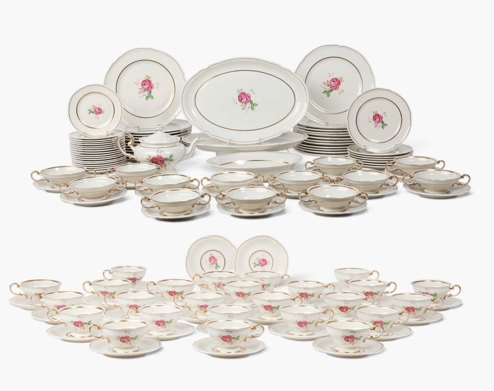 A Castleton China service in the Dolly Madison pattern, (130) (1 of 6)
