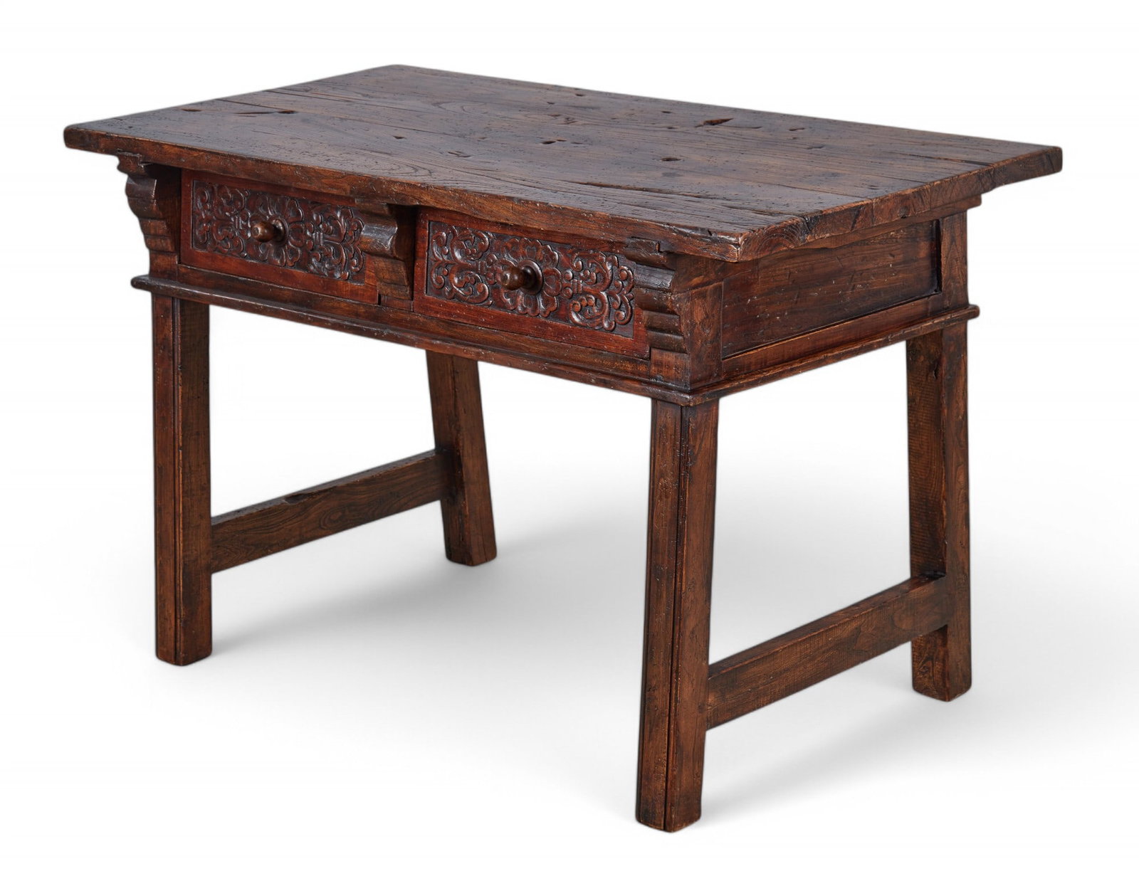 A Spanish Baroque style stained walnut and chestnut table, incorporating antique and later elements (1 of 7)