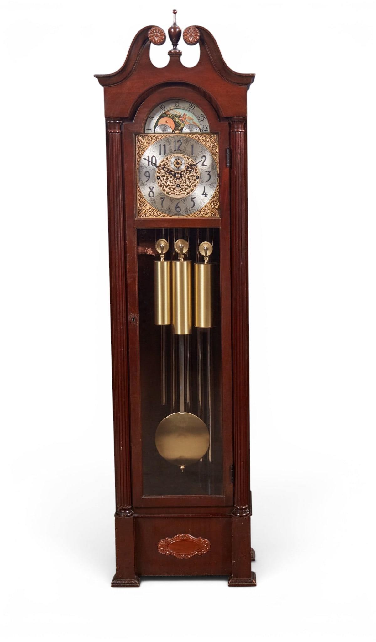 A Classical style mahogany quarter chiming tall case clock, L.E. Kaiser & Sons, Baltimore (1 of 12)