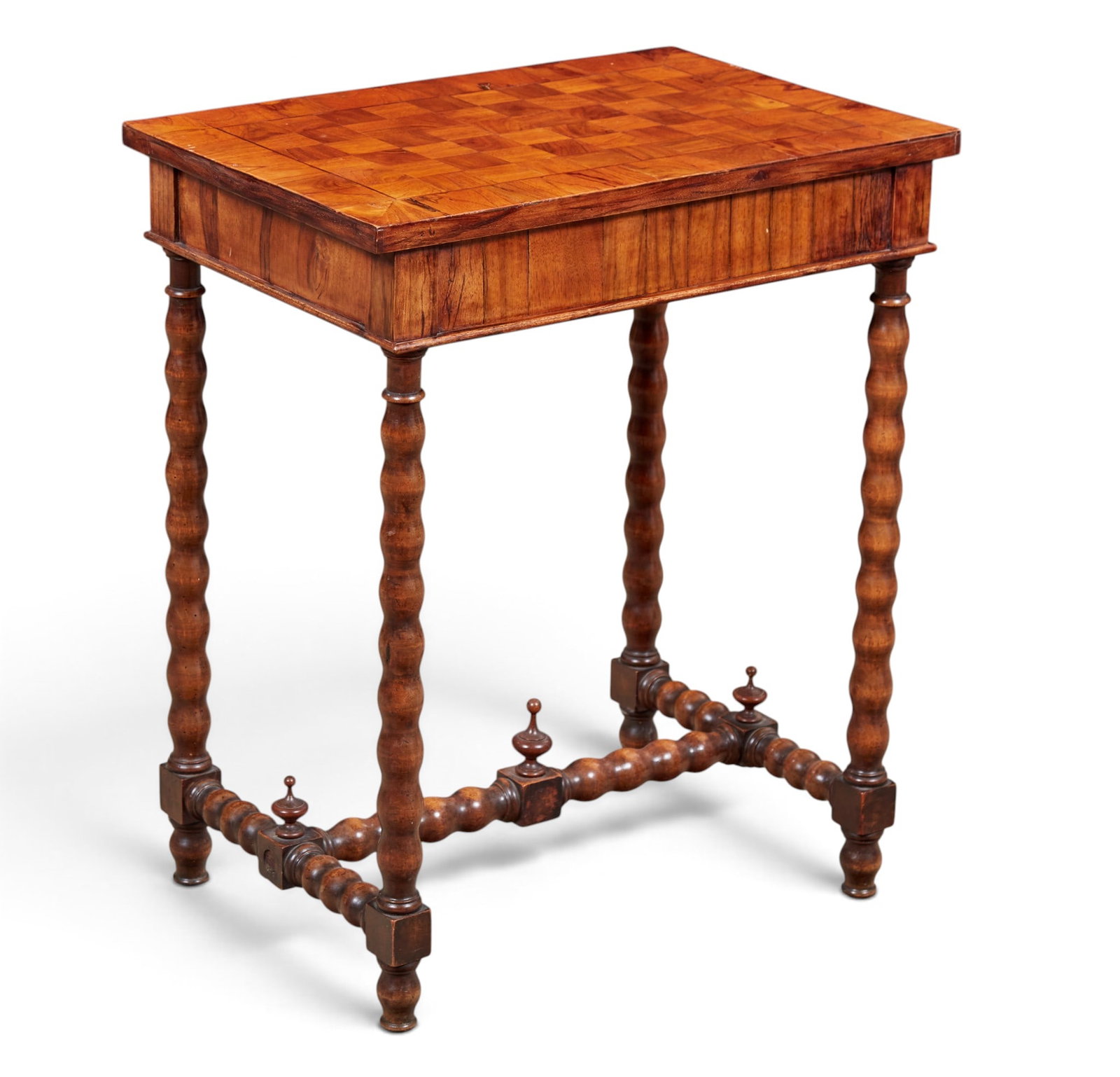 A William and Mary style inlaid walnut and parquetry side table, modern (1 of 7)