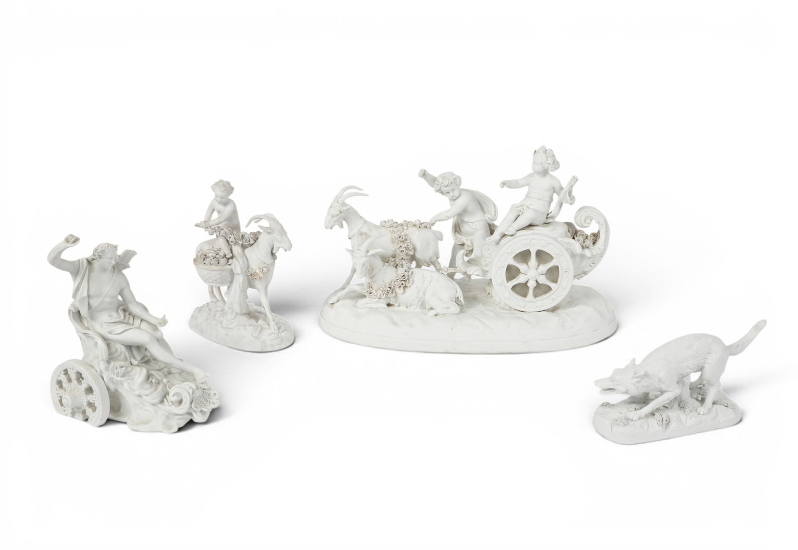 Four bisque porcelain figural groups, Sevres and other makers (1 of 6)