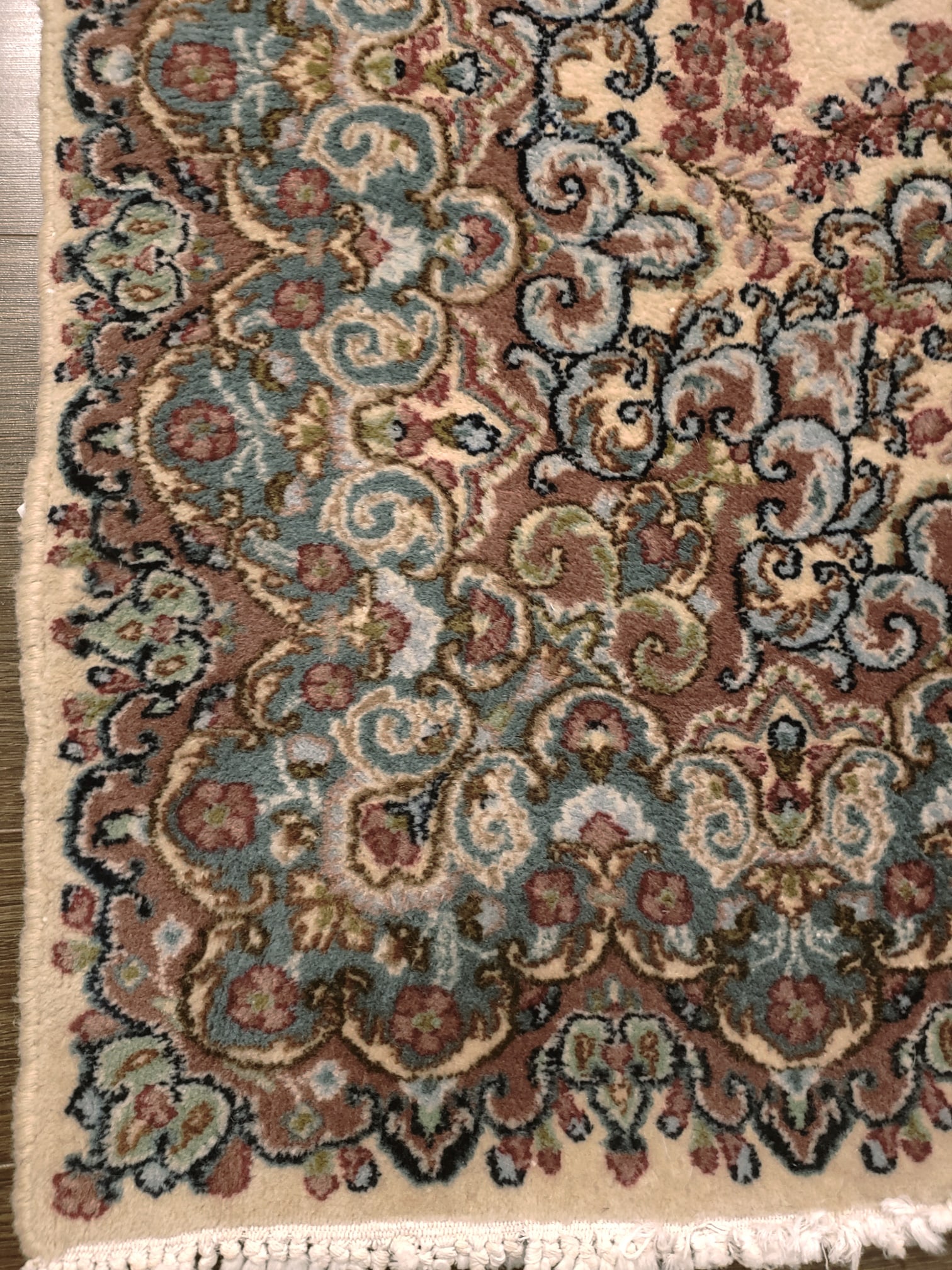 A signed Kerman area rug - 8